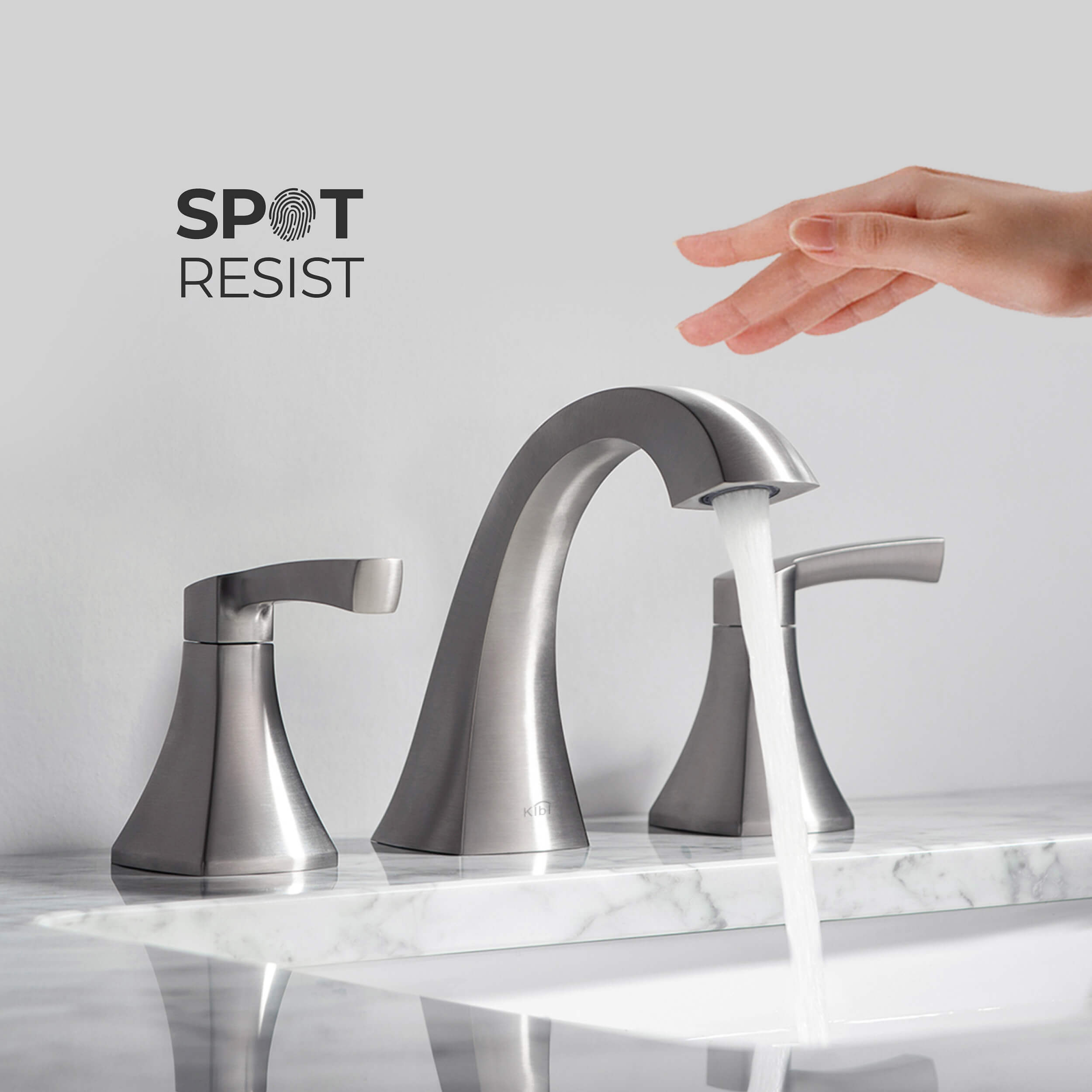 Pyramid II Bathroom Sink 8" Widespread Faucet with Drain Assembly KBF1022