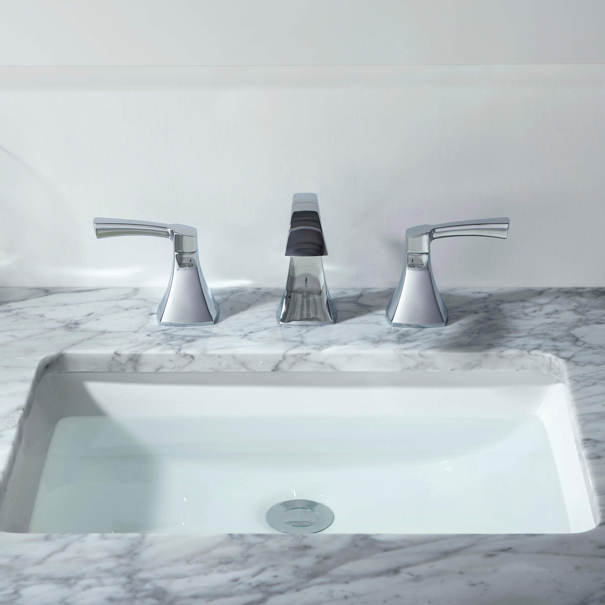 Pyramid II Bathroom Sink 8" Widespread Faucet with Drain Assembly KBF1022