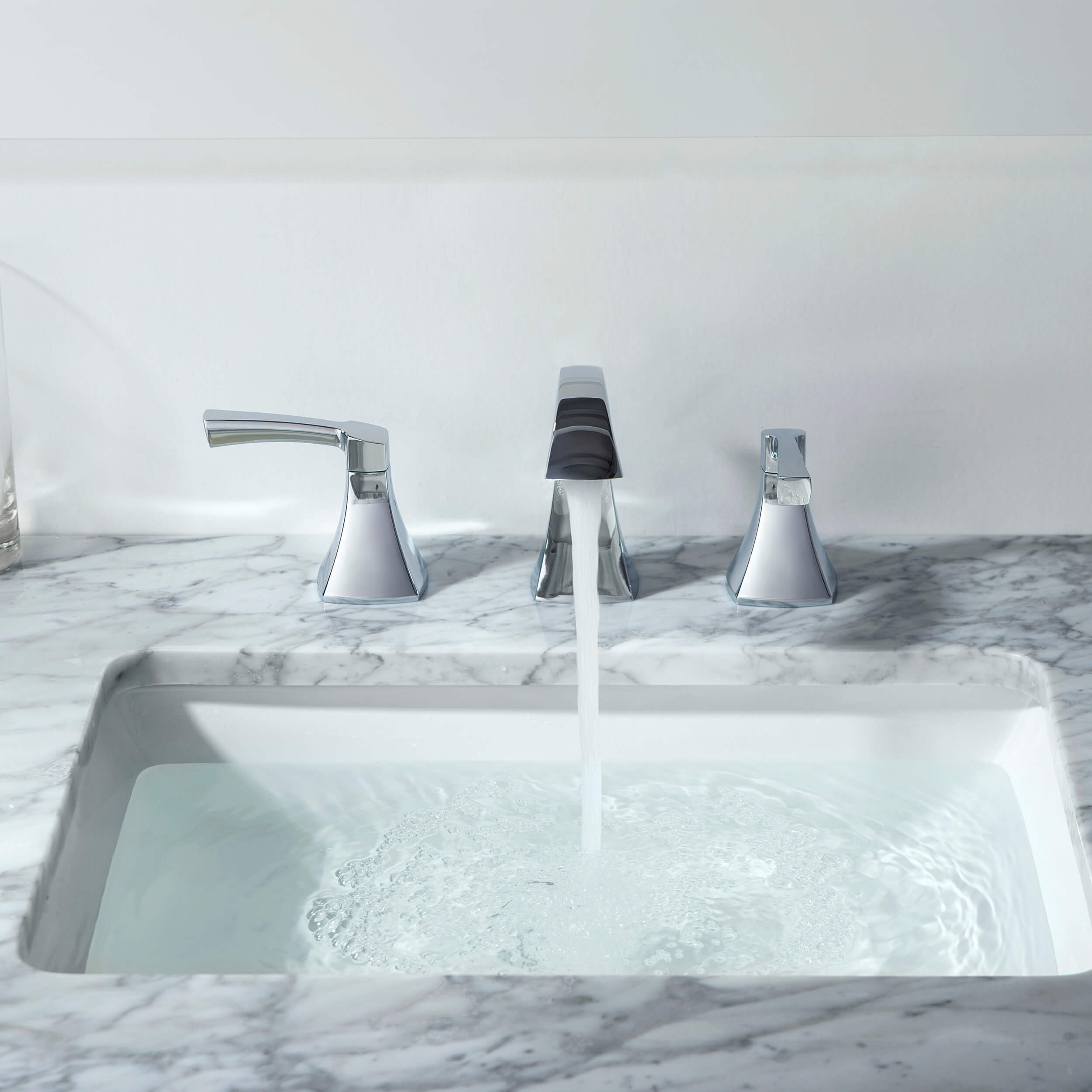 Pyramid II Bathroom Sink 8" Widespread Faucet with Drain Assembly KBF1022