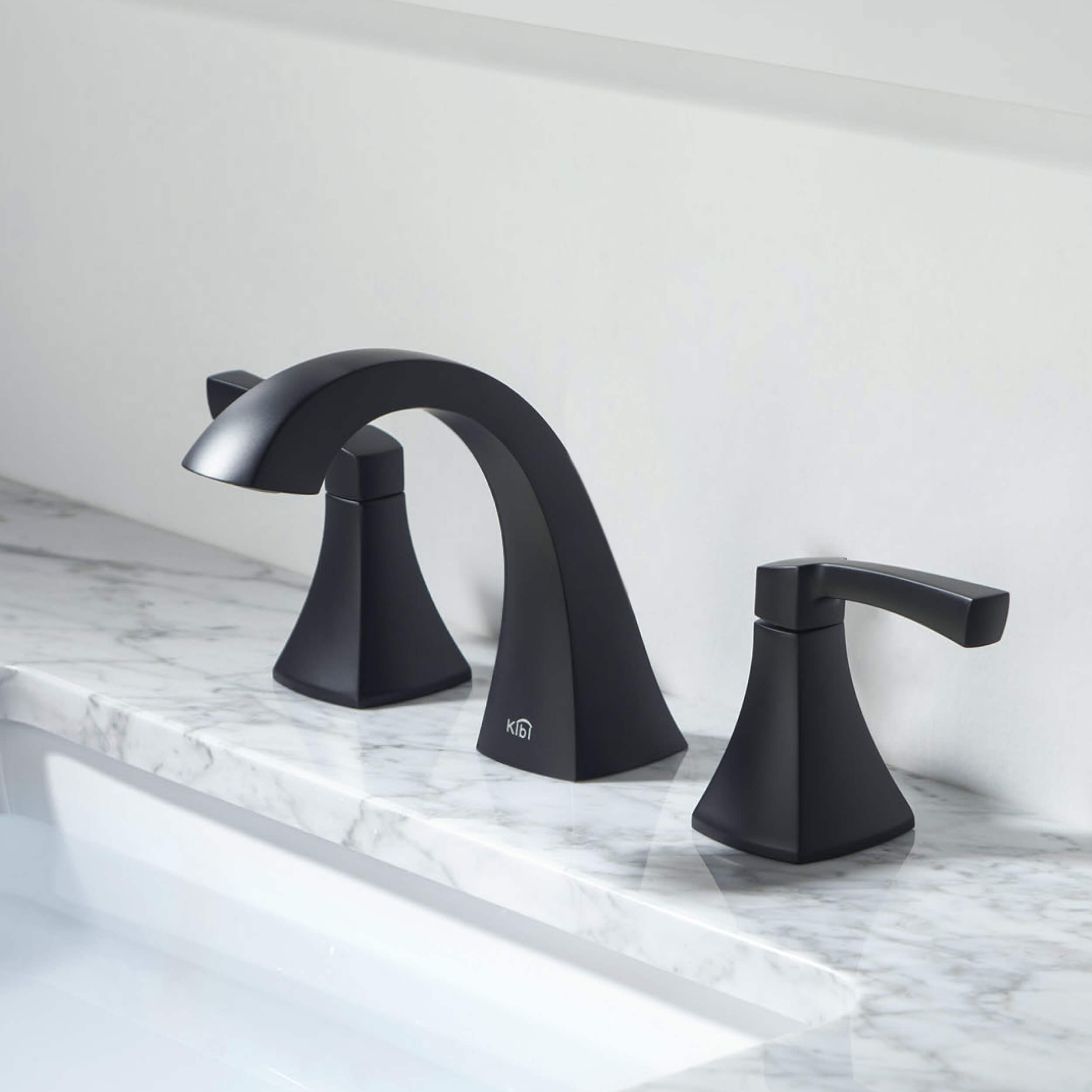 Pyramid II Bathroom Sink 8" Widespread Faucet with Drain Assembly KBF1022