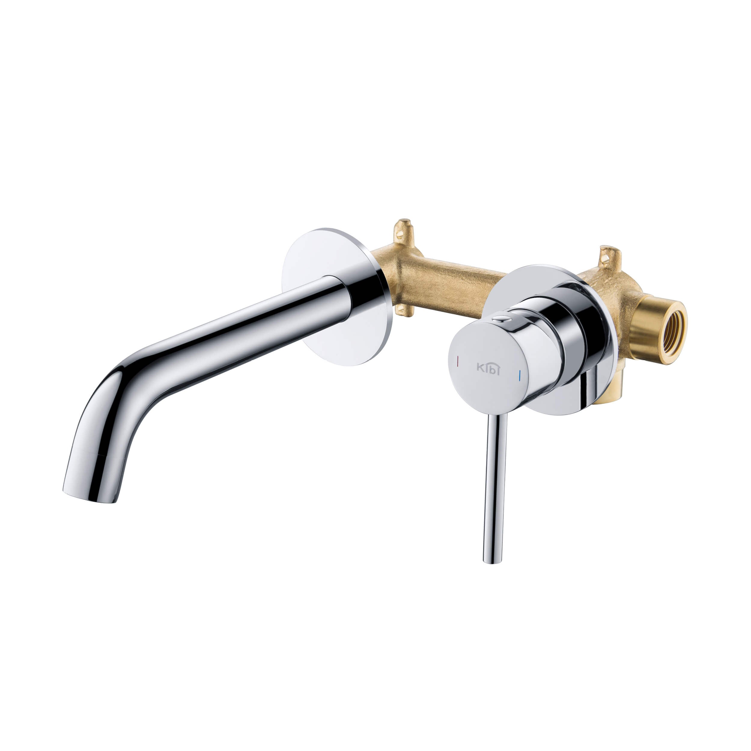 Circular Single Handle Wall Mounted Bathroom Sink Faucet KBF1023