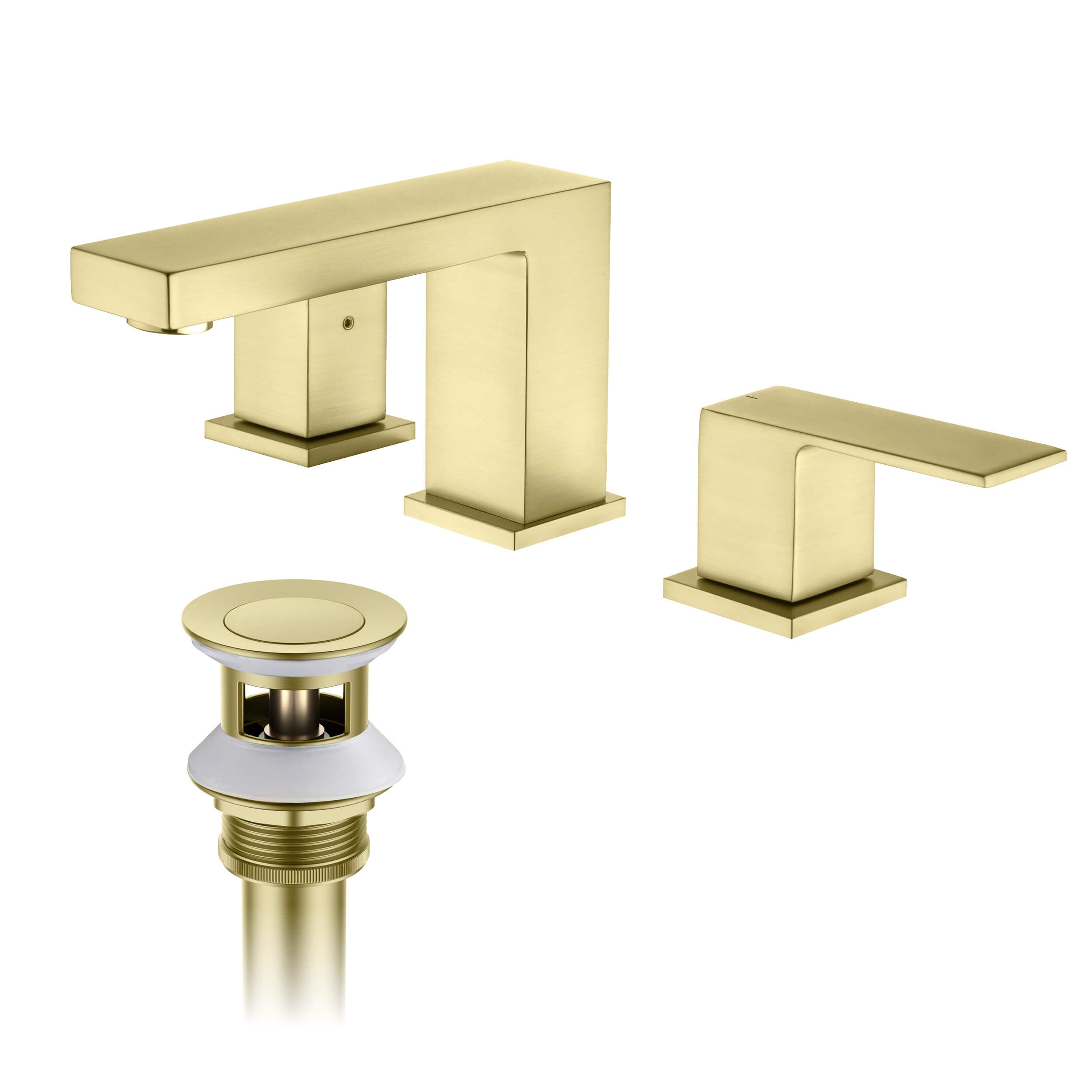 Cube 8" Bathroom Sink Widespread Faucet with Drain Assembly KBF1024