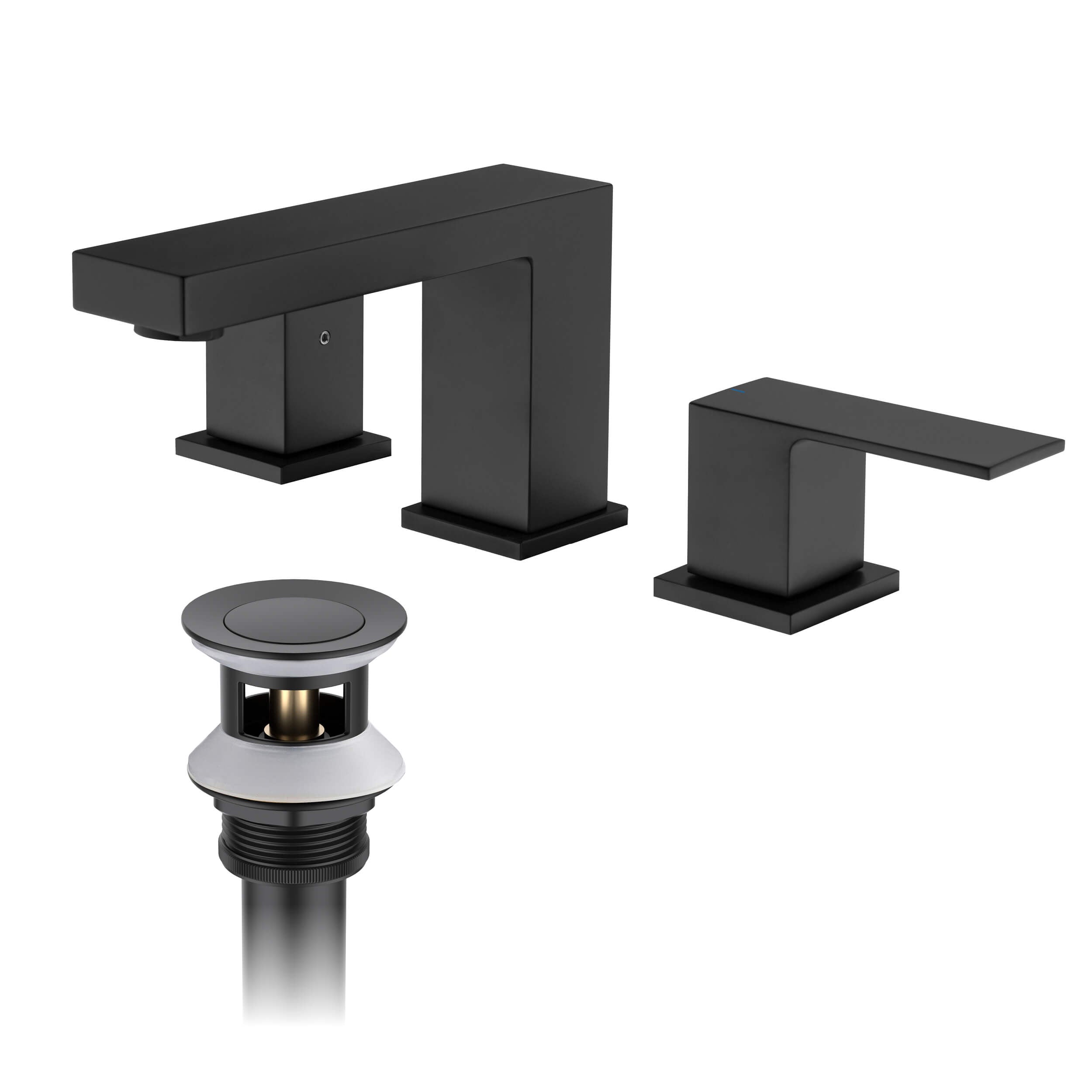 Cube 8" Bathroom Sink Widespread Faucet with Drain Assembly KBF1024