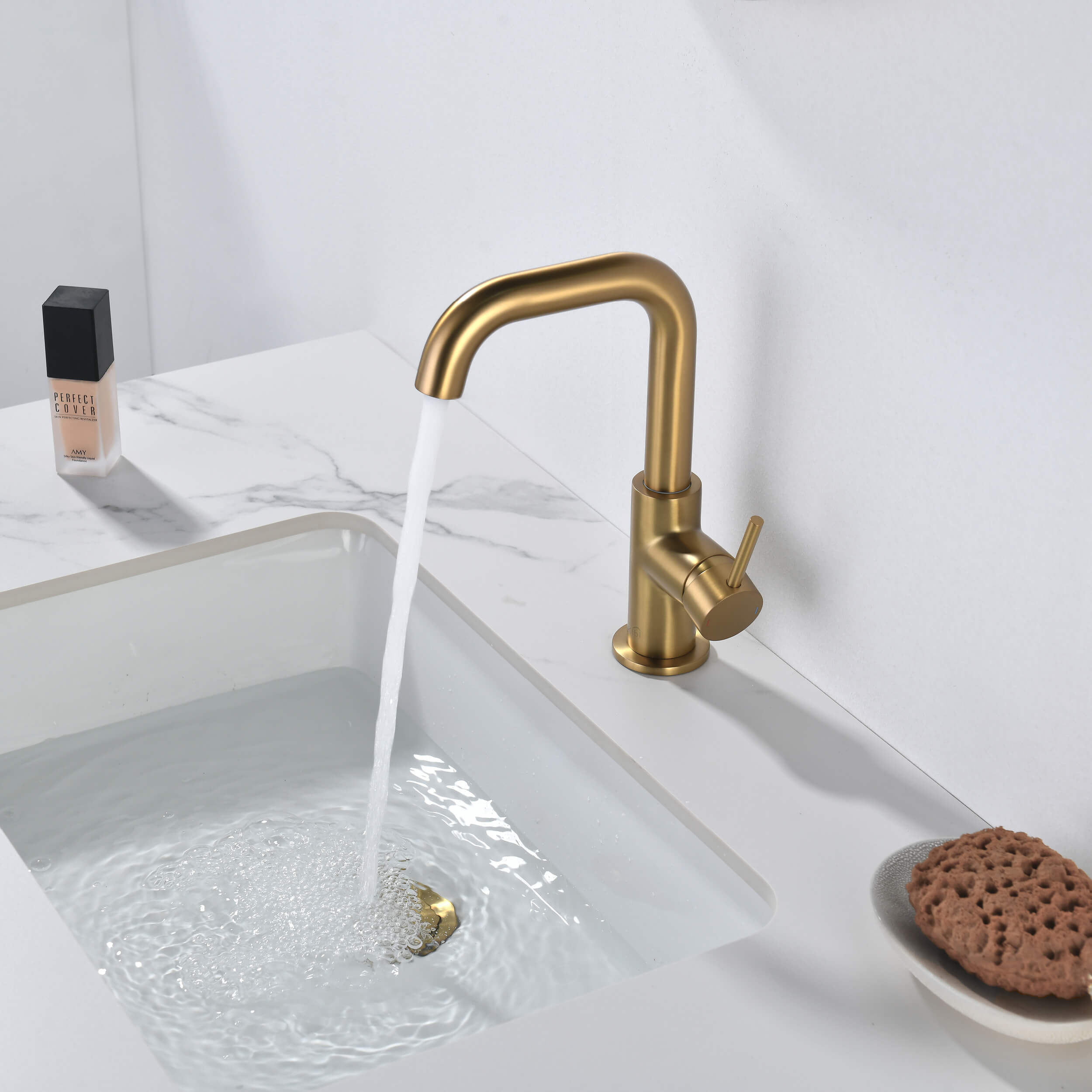 Macon Single Handle High-Arc Bathroom Vanity Sink Faucet - C-KBF1028