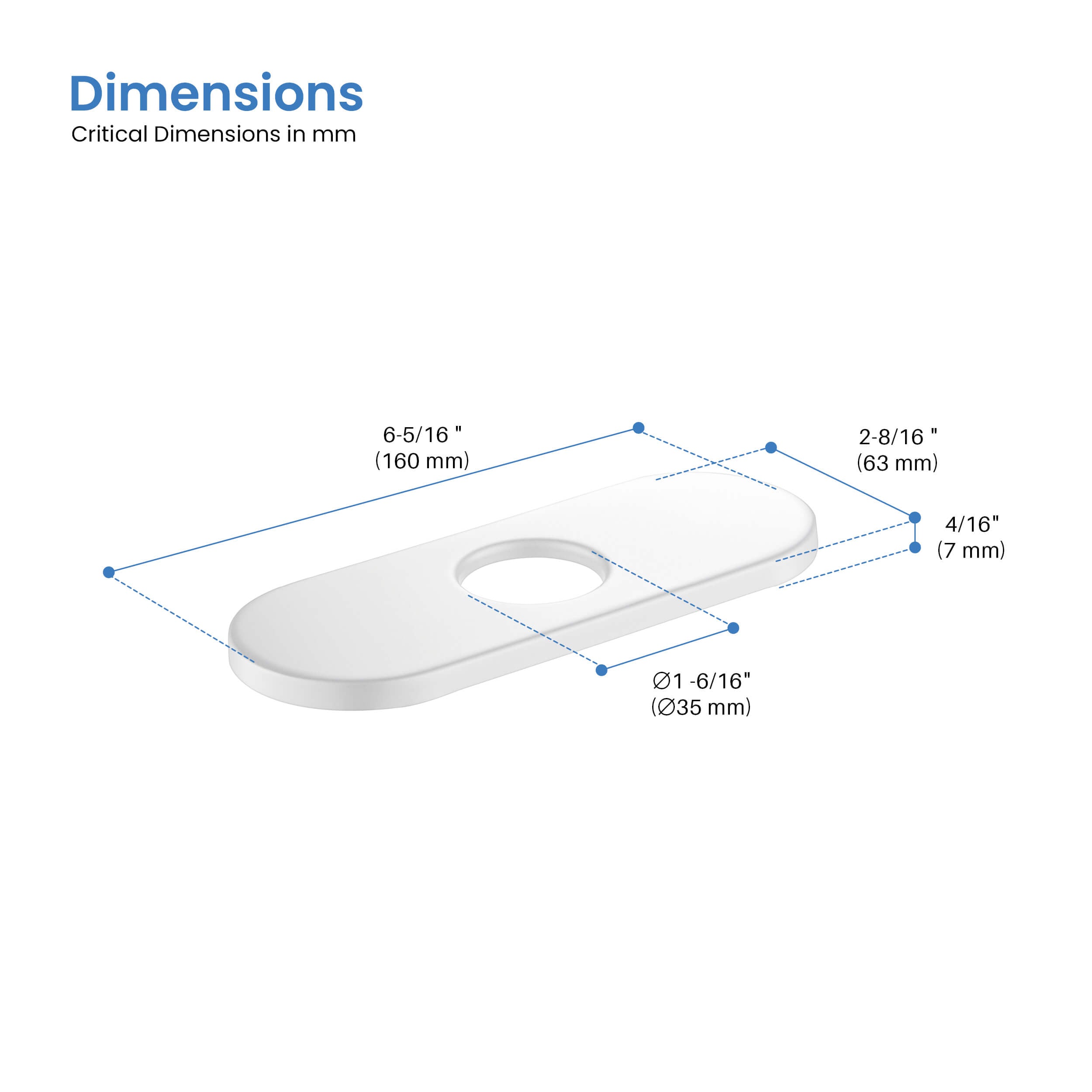 6 Inch Faucet Hole Cover - KFC100
