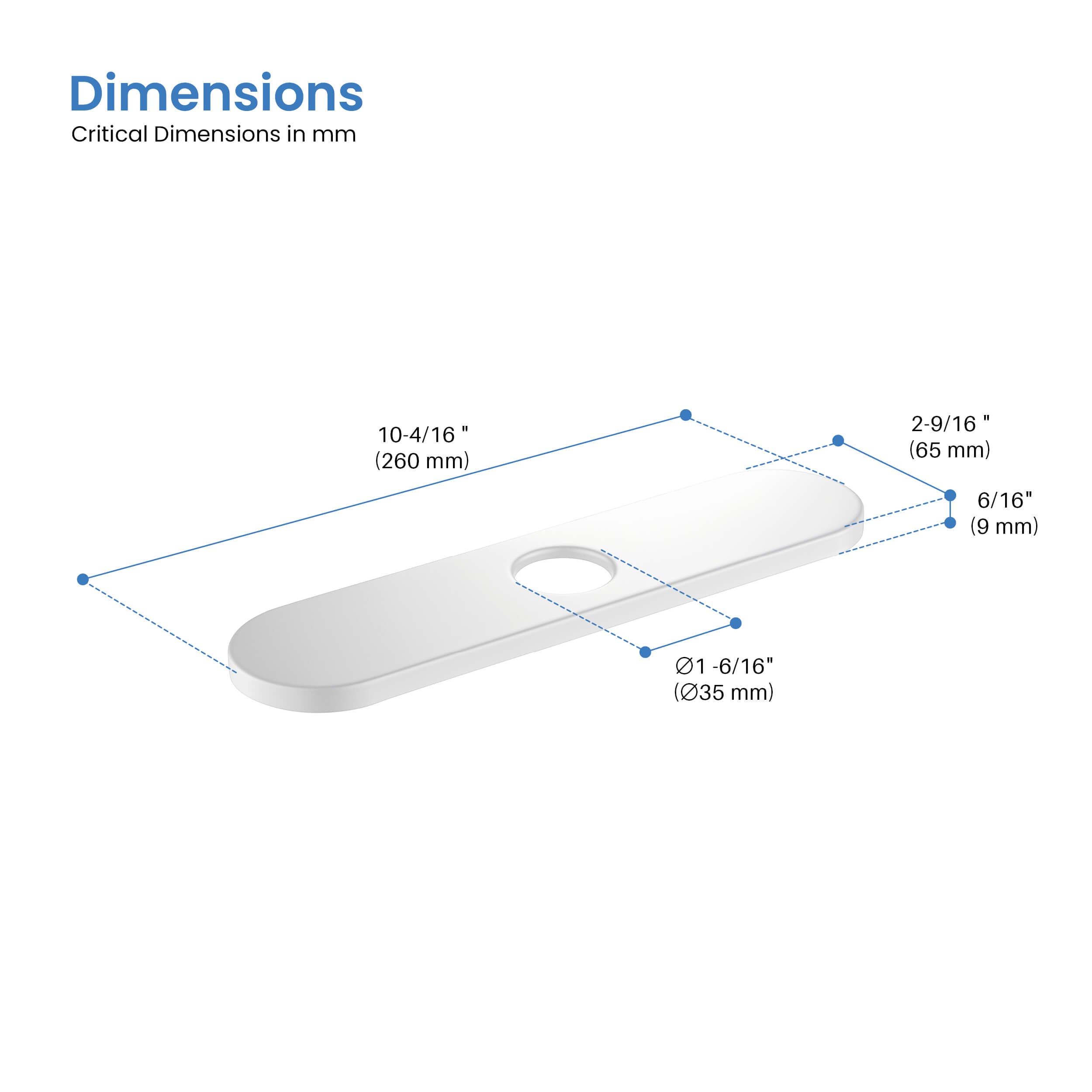 10 Inch Faucet Hole Cover - KFC101