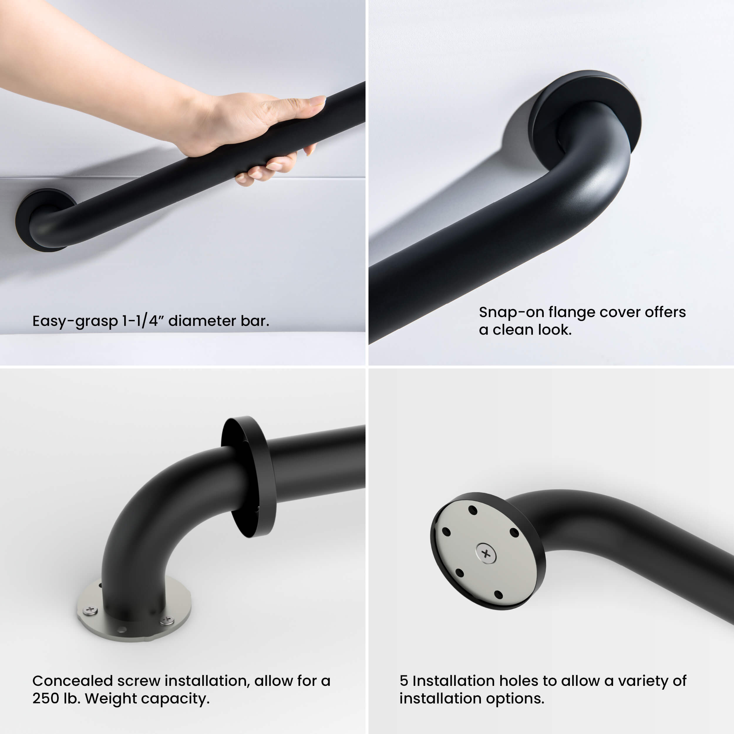18-Inch Stainless Steel Bathroom Safety Grab Bar – KGB1018