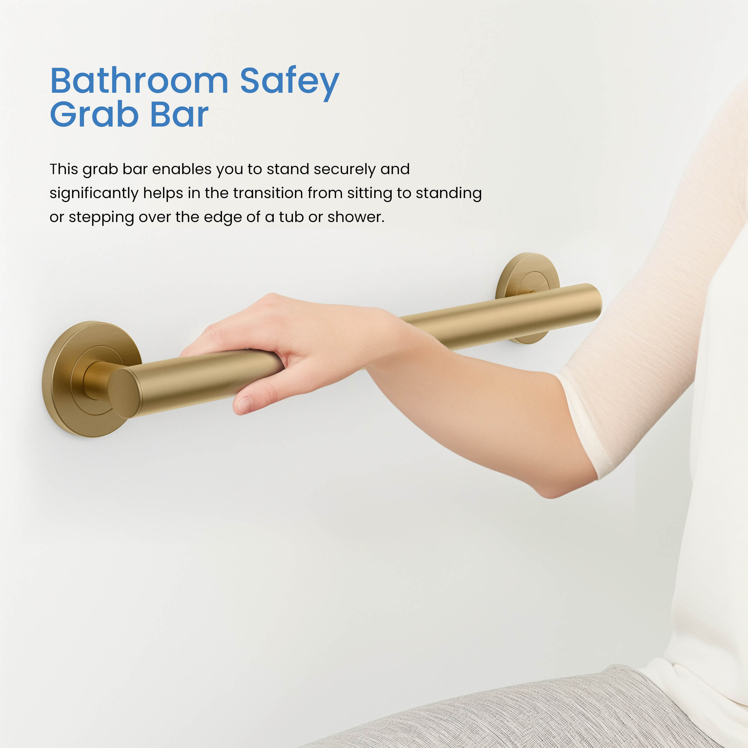18-Inch Stainless Steel Bathroom Safety Grab Bar – KGB1118