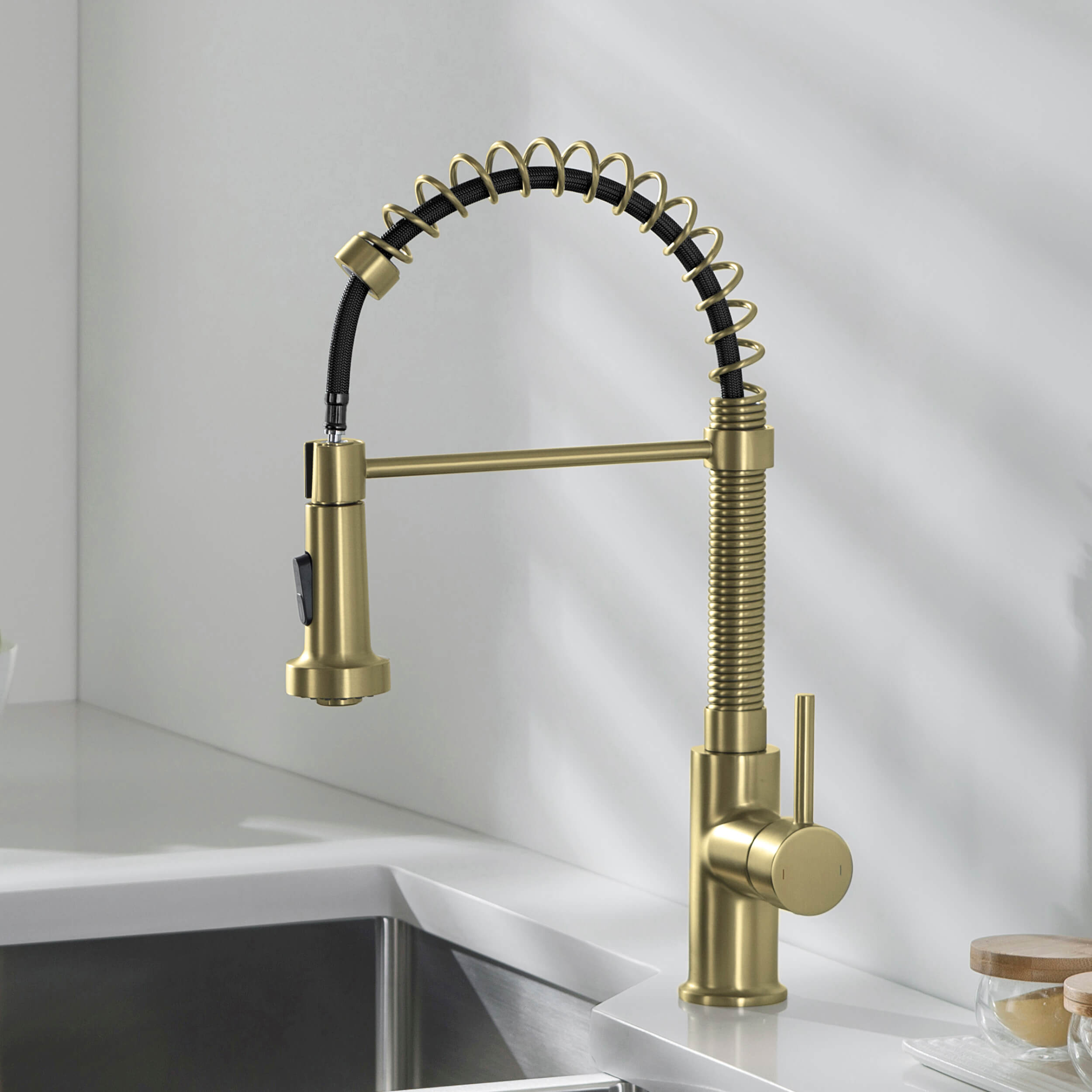 Aurora Single Handle Commercial Style Kitchen Sink Faucet - KKF2003