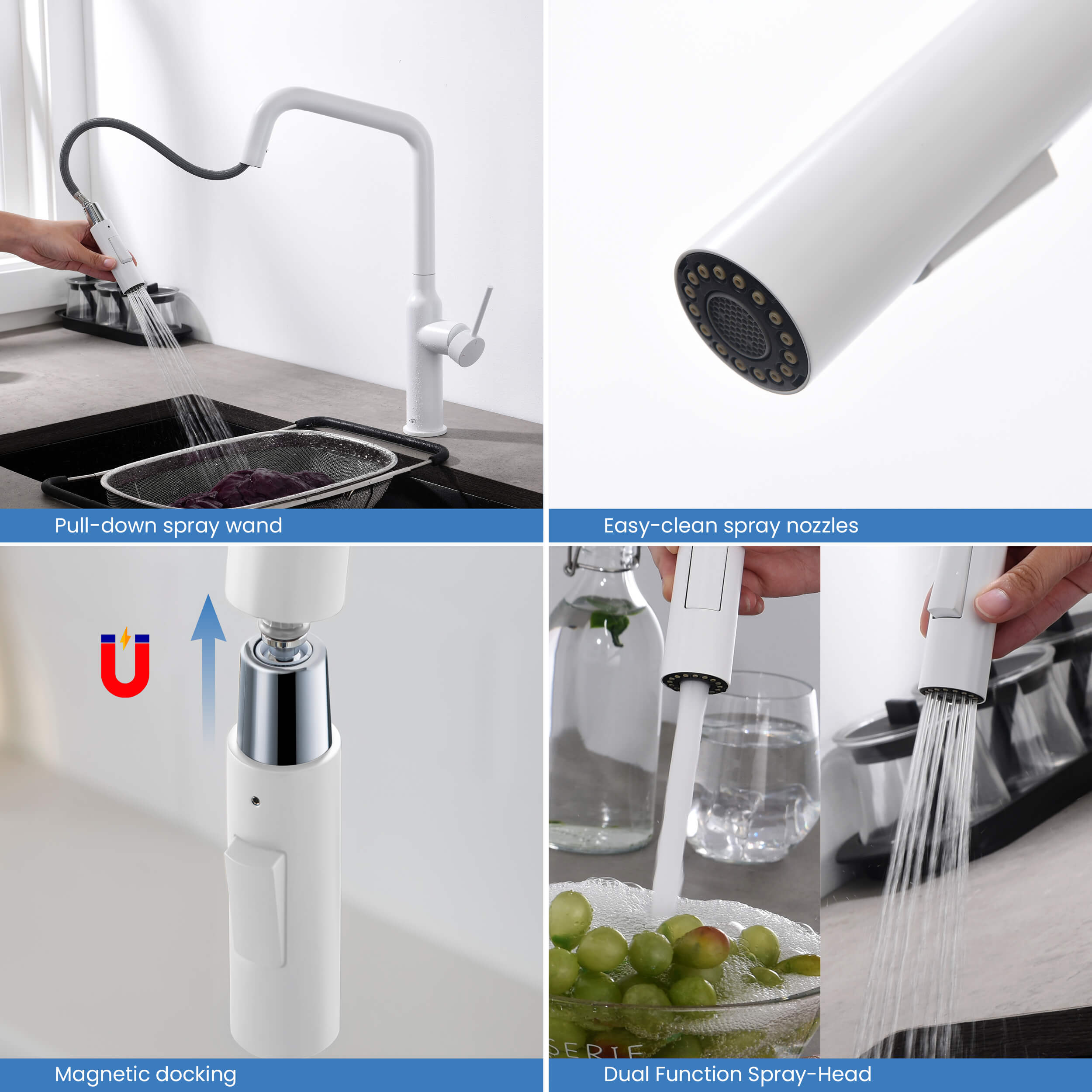 Macon Single Handle Pull Down Kitchen Sink Faucet - KKF2007