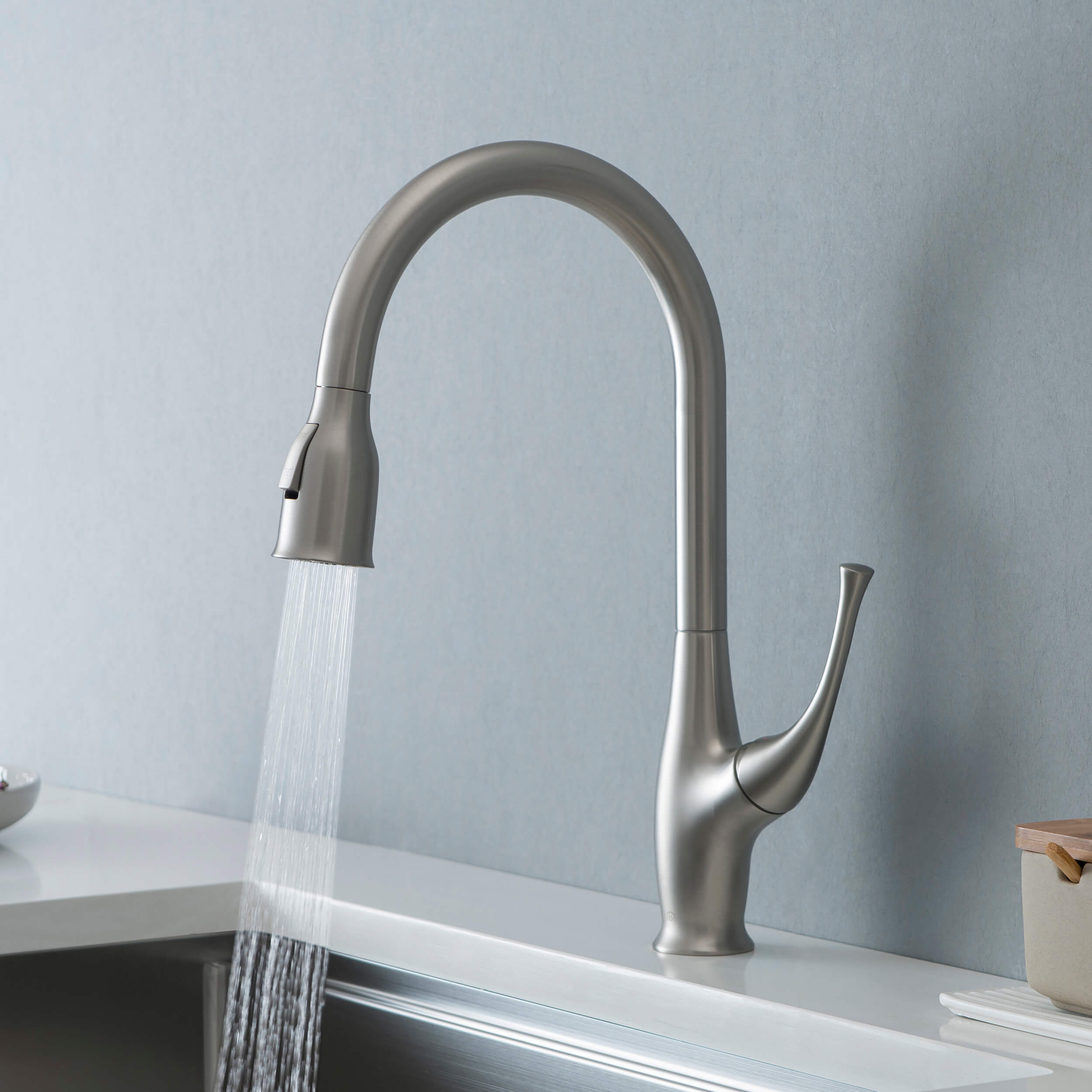 Cedar Single Handle Pull Down Kitchen Sink Faucet - KKF2010