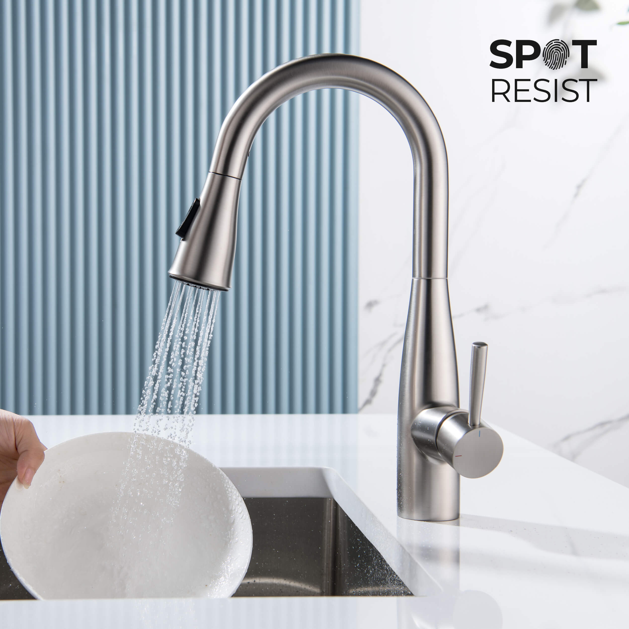 Bari Single Handle Pull Down Kitchen & Bar Sink Faucet - KKF2015