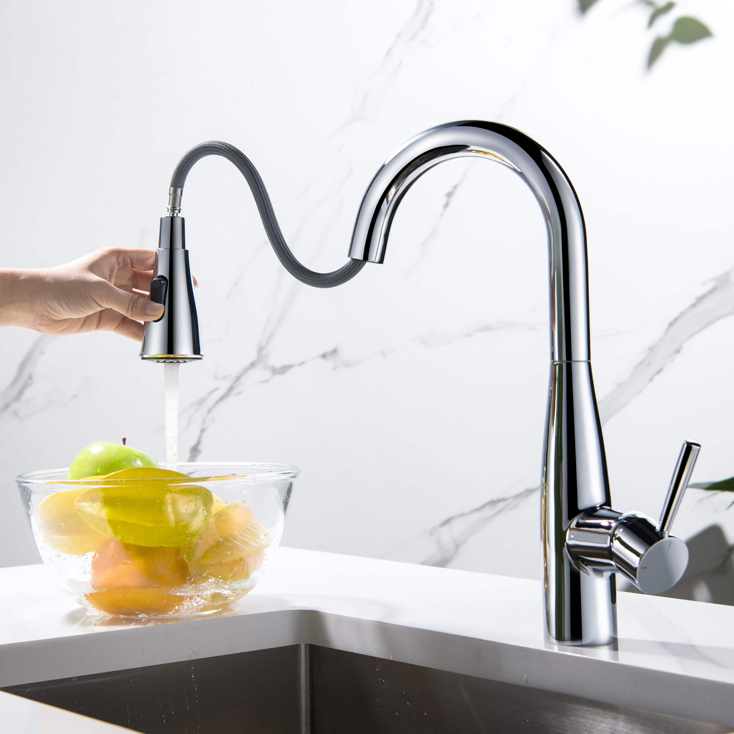 Bari Single Handle Pull Down Kitchen & Bar Sink Faucet - KKF2015
