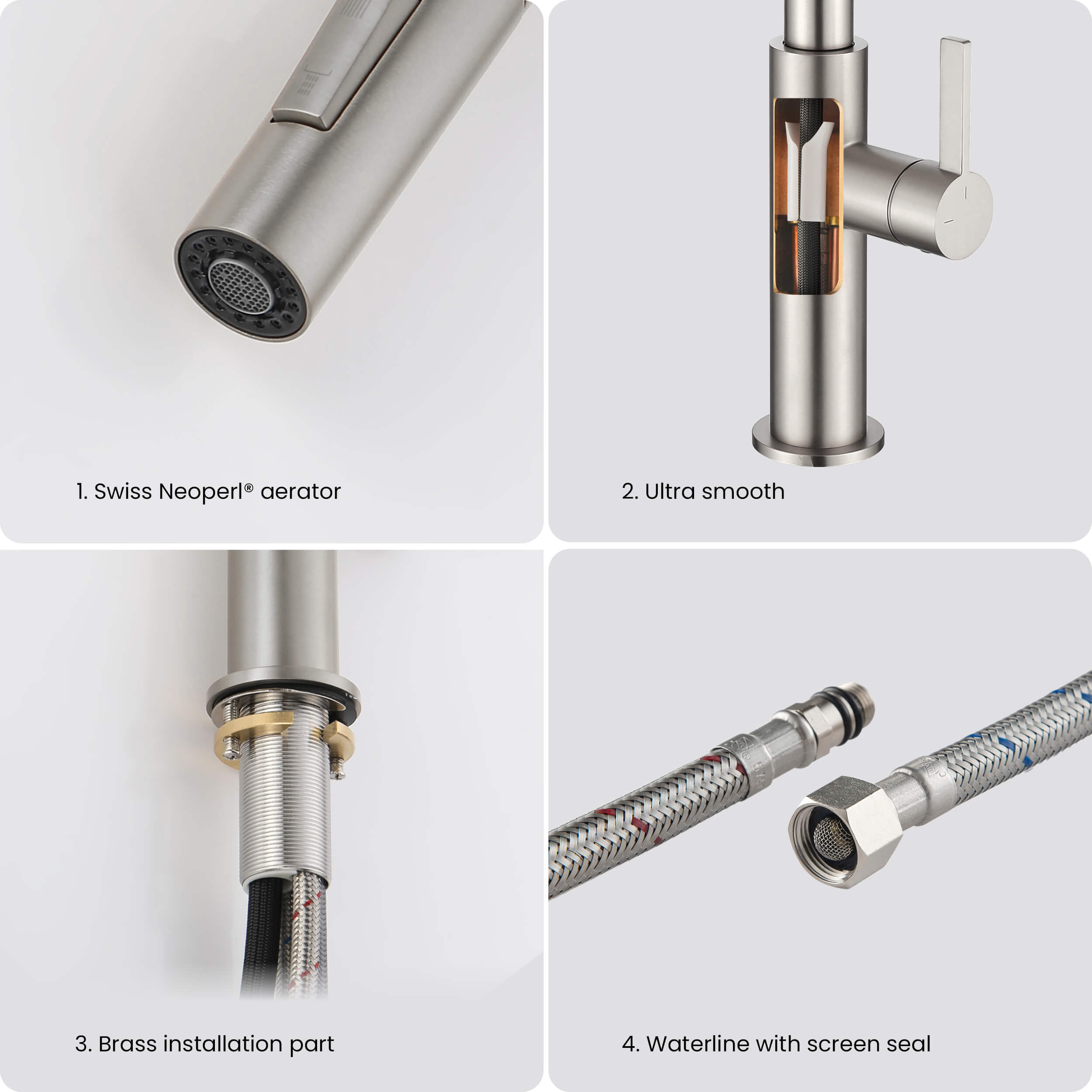 Novo Single Handle Pull Down Kitchen Faucet - KKF2019