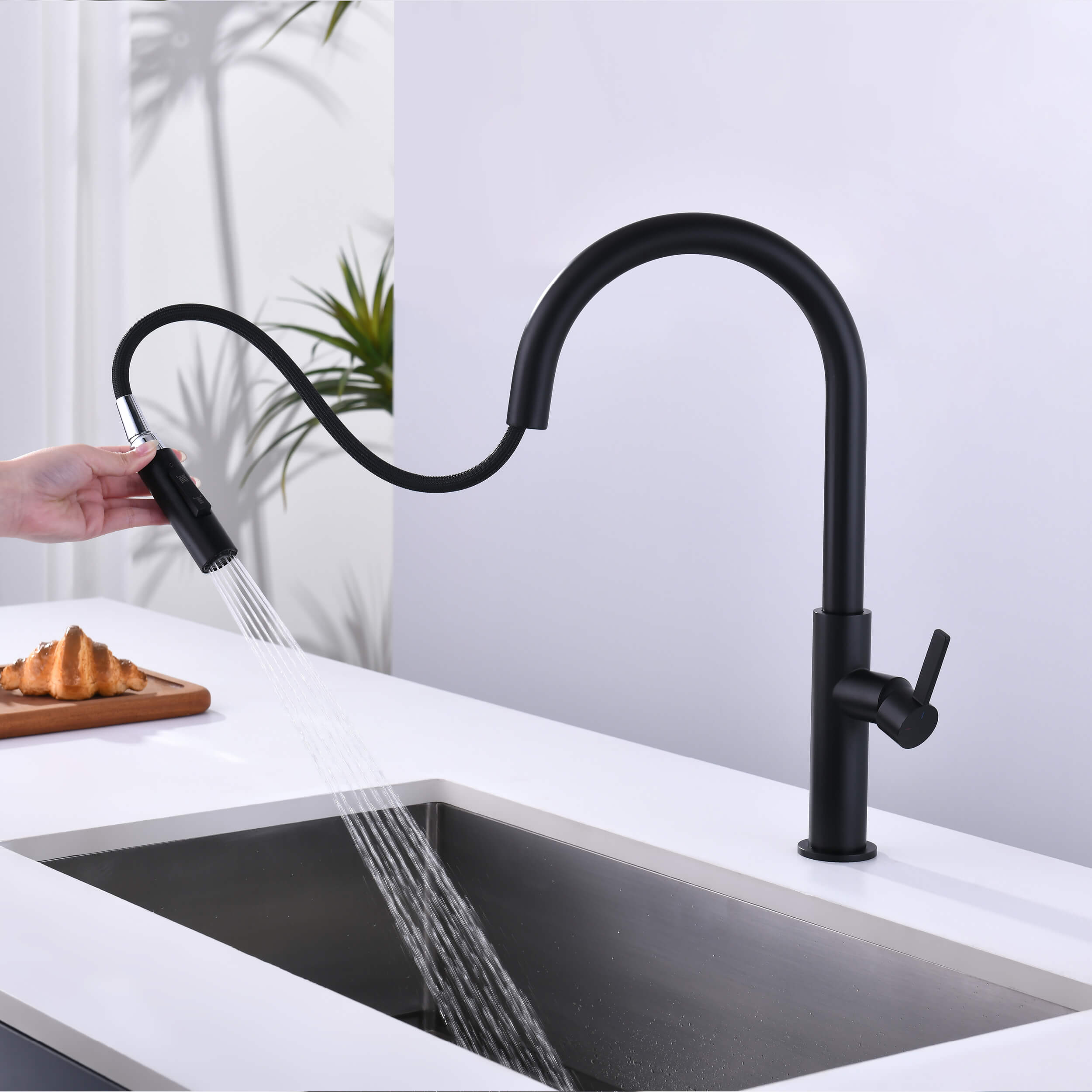 Novo Single Handle Pull Down Kitchen Faucet - KKF2019