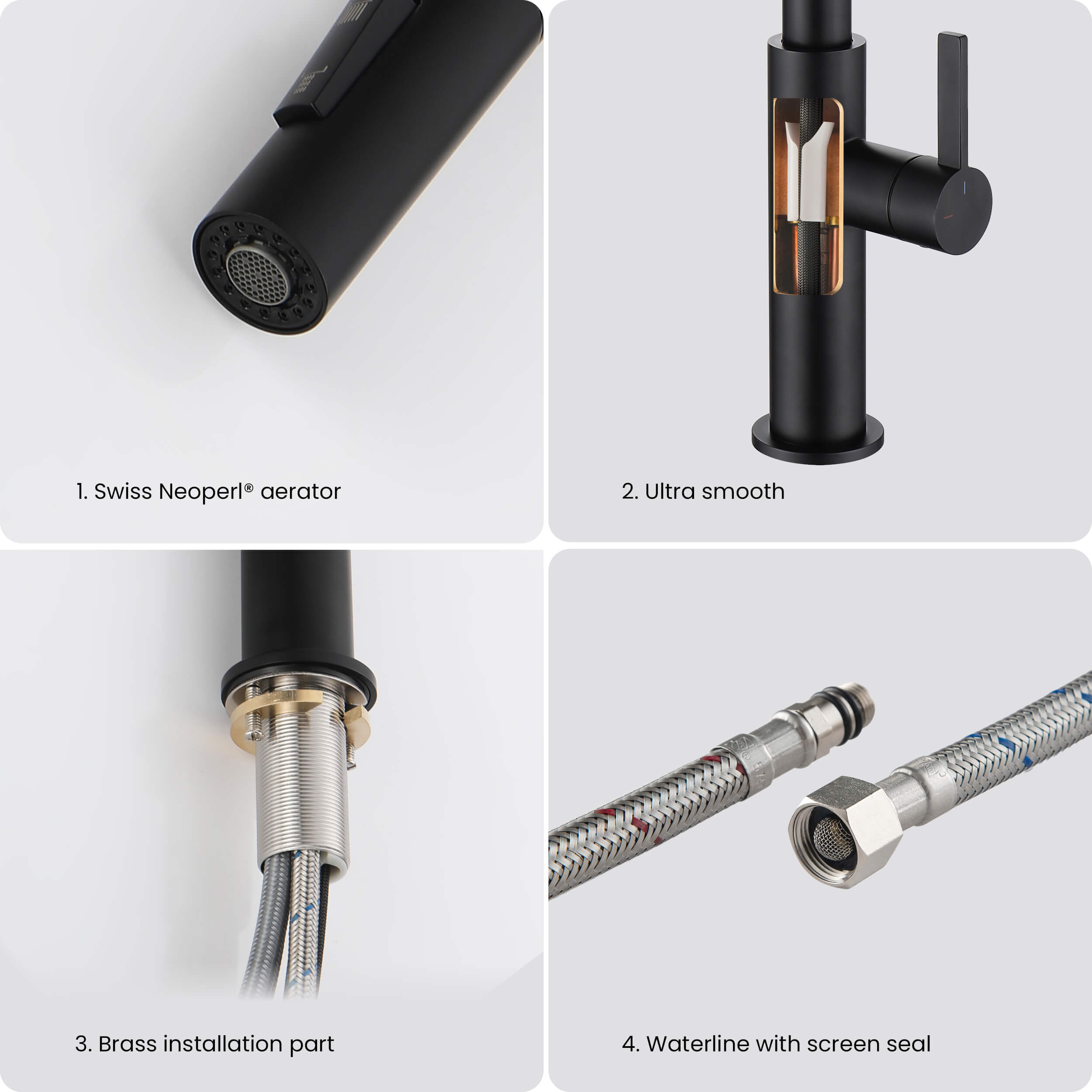 Novo Single Handle Pull Down Kitchen Faucet - KKF2019