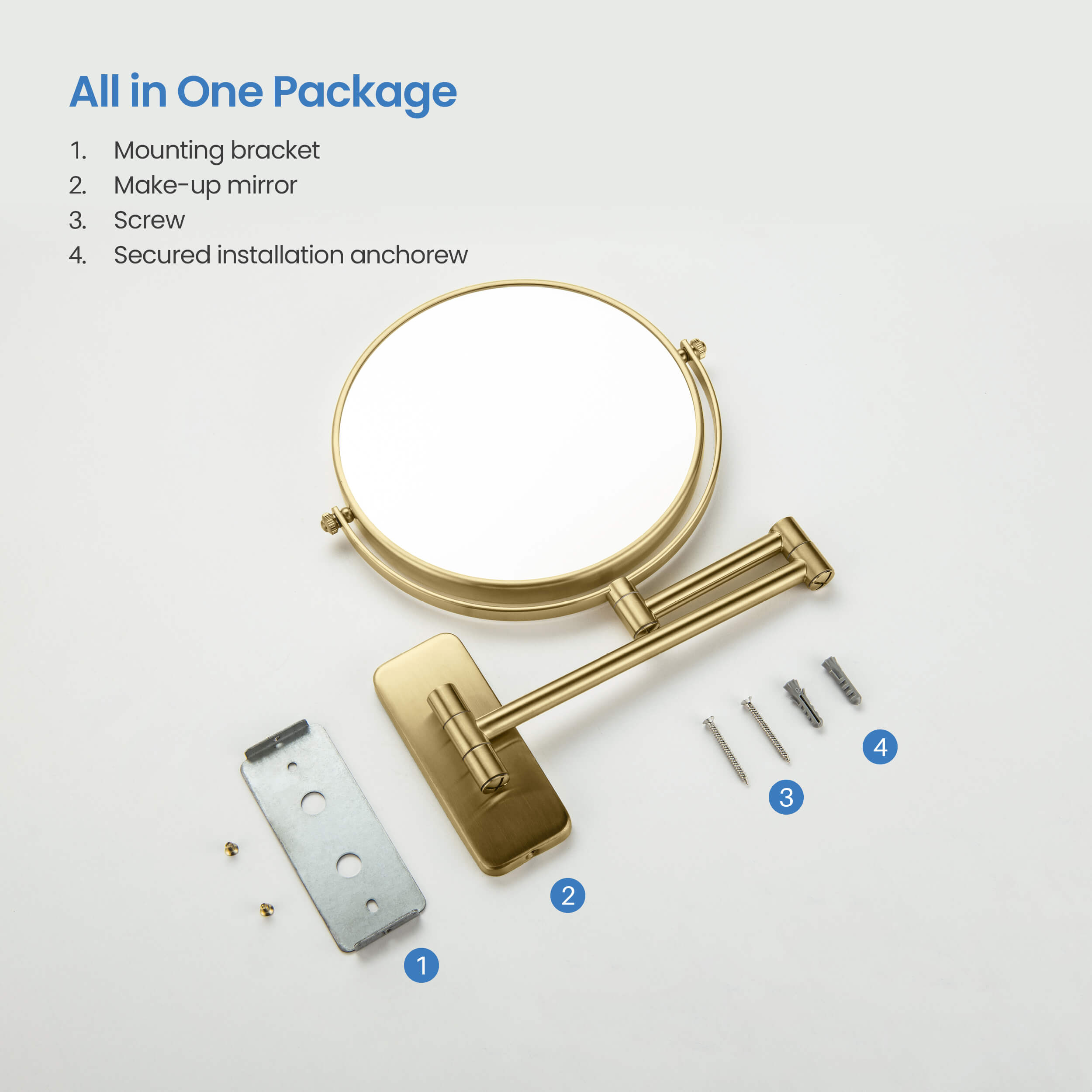 Wall Mount Magnifying Makeup Mirror KMM100
