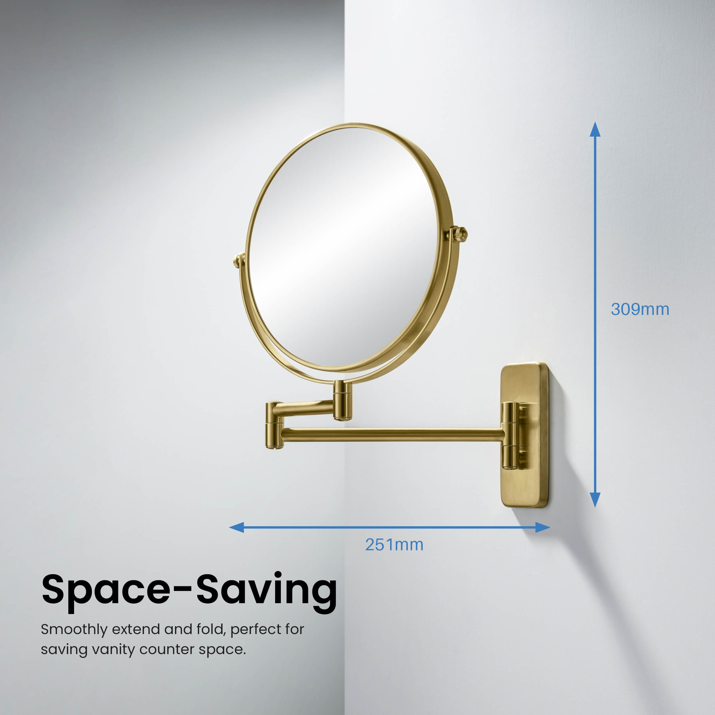 Wall Mount Magnifying Makeup Mirror KMM100