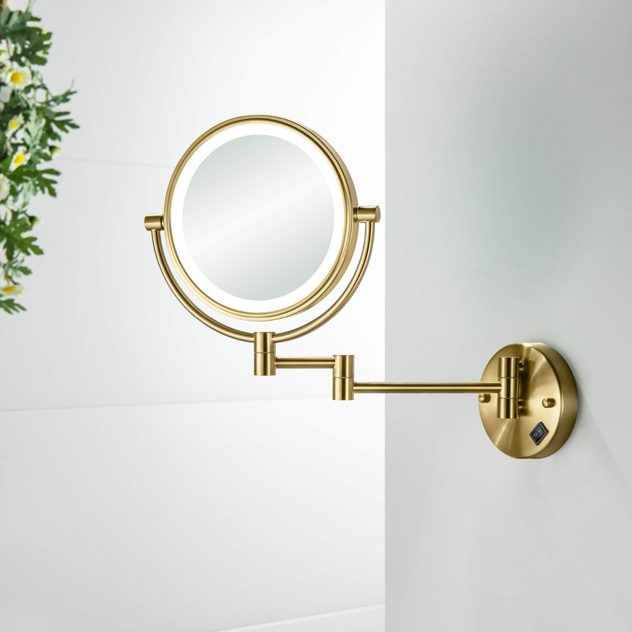 Circular LED Wall Mount Magnifying Makeup Mirror KMM101