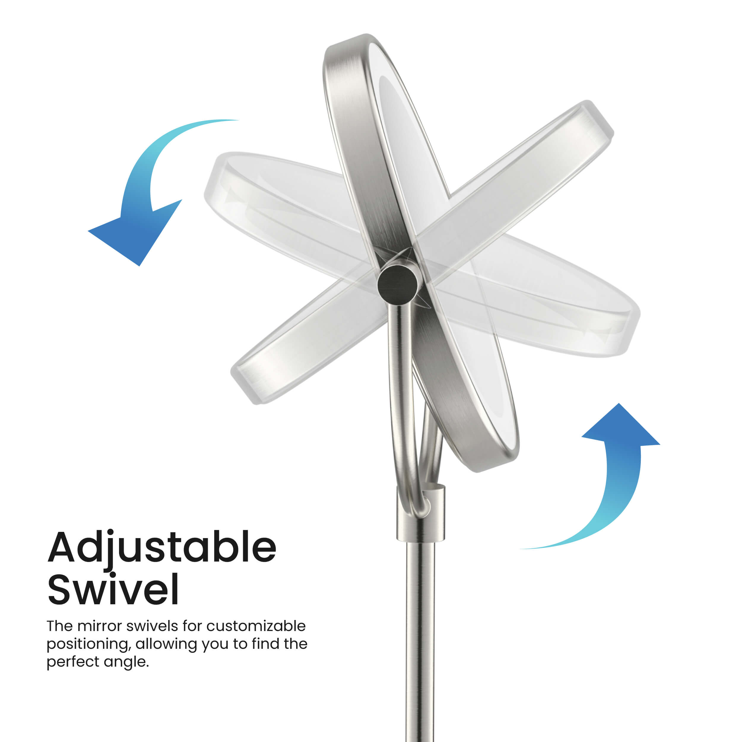 Circular LED Free Standing Magnifying Makeup Mirror KMM104