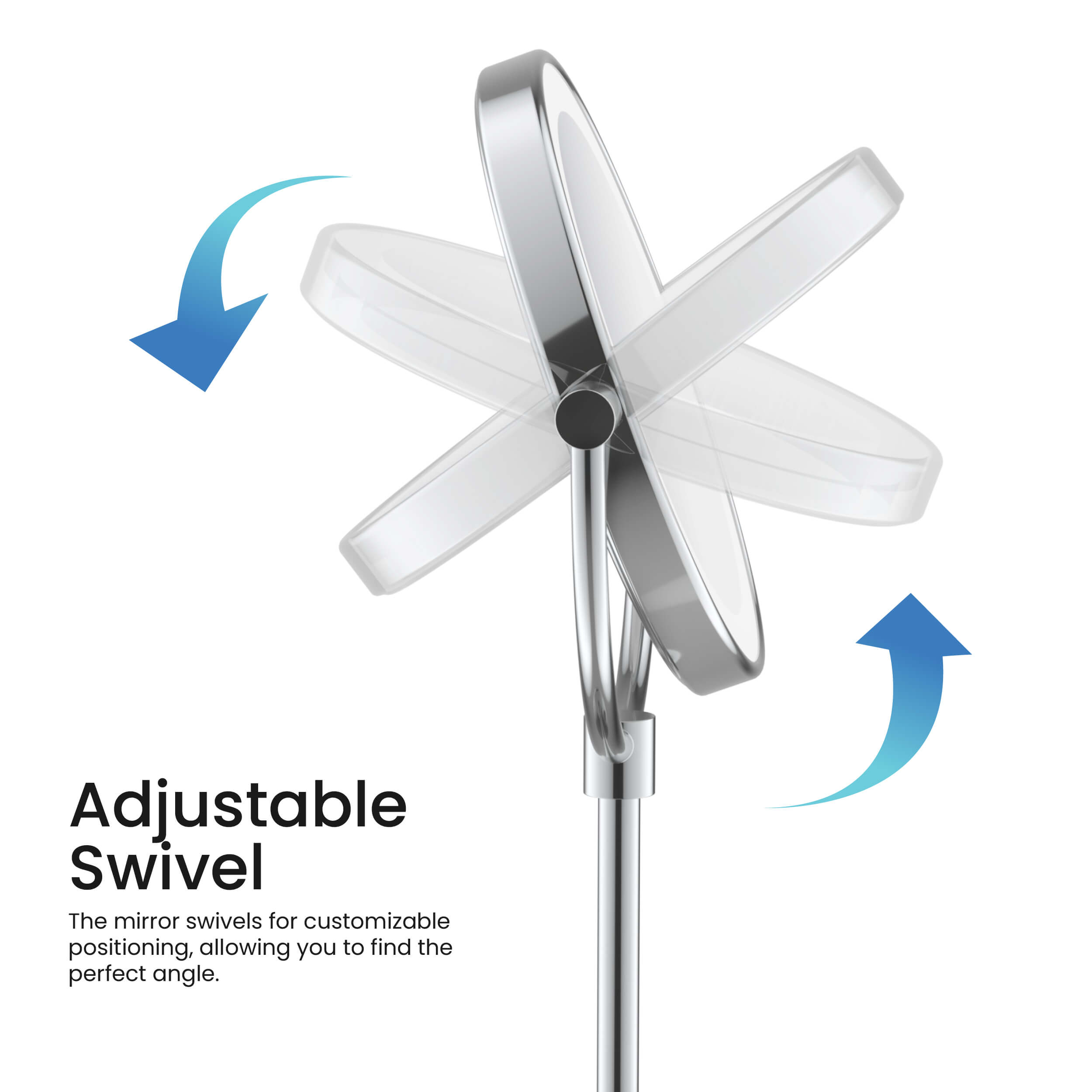 Circular LED Free Standing Magnifying Makeup Mirror KMM104