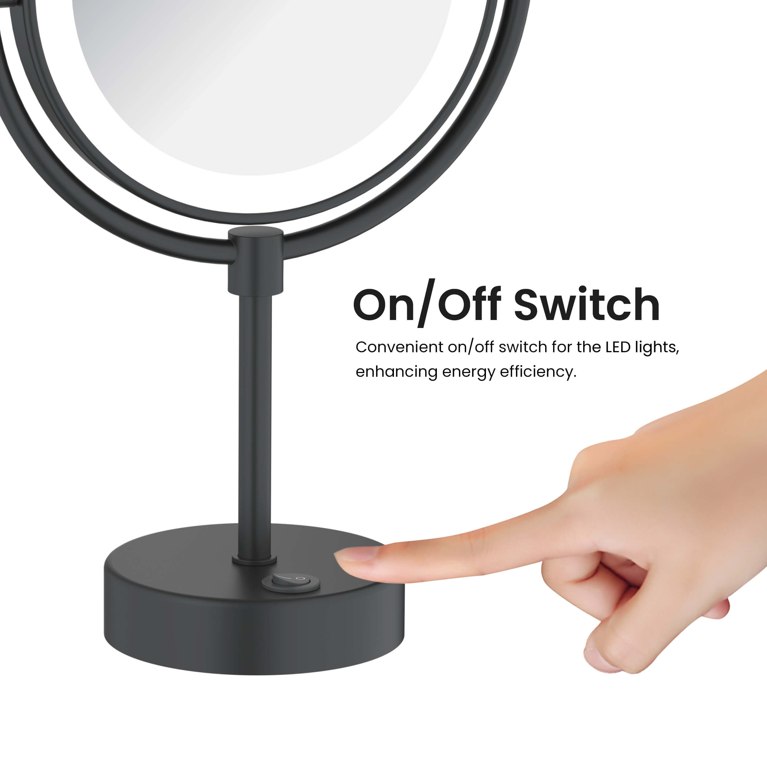 Circular LED Free Standing Magnifying Makeup Mirror KMM104