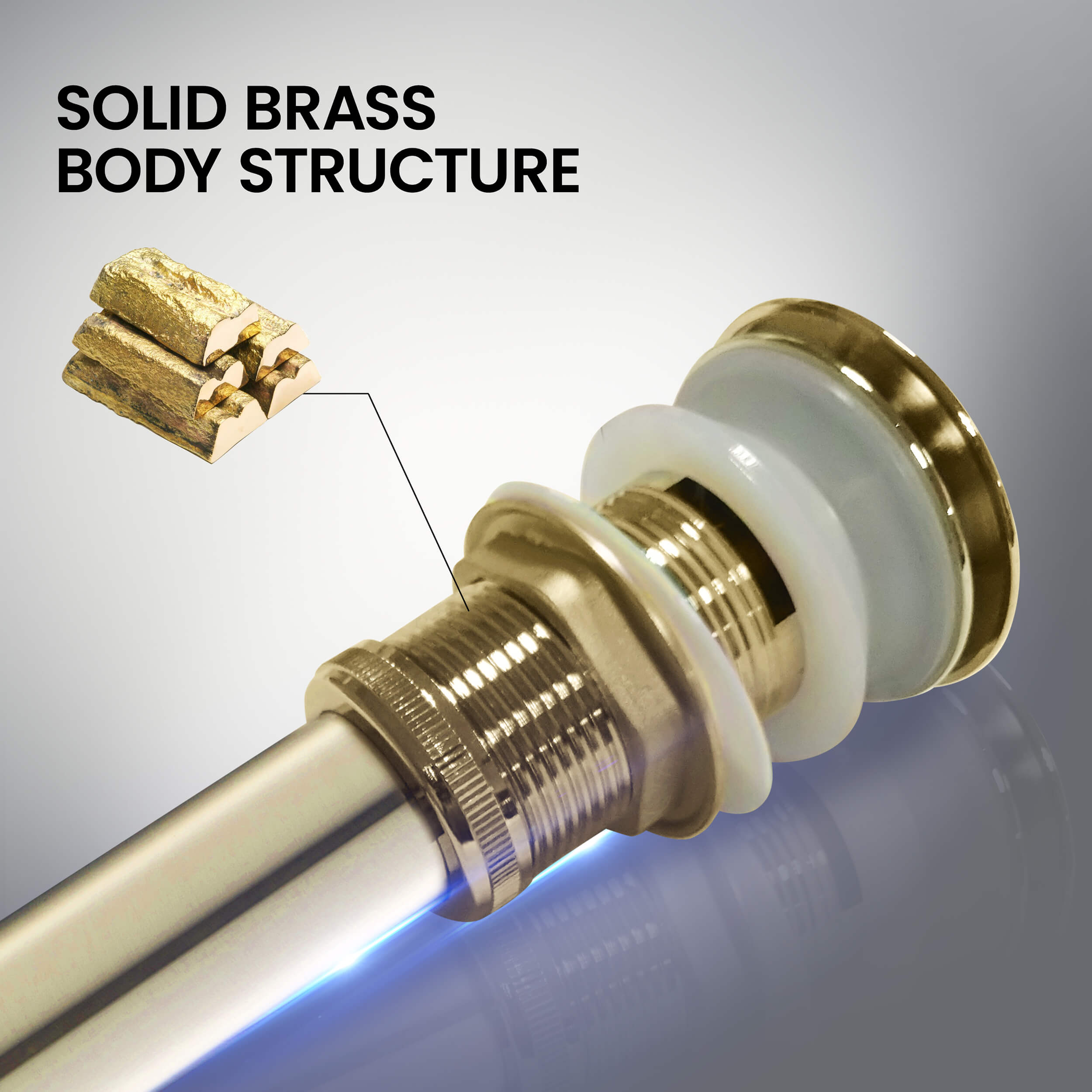 Pop Up Drain Stopper for Bathroom with Overflow KPW102