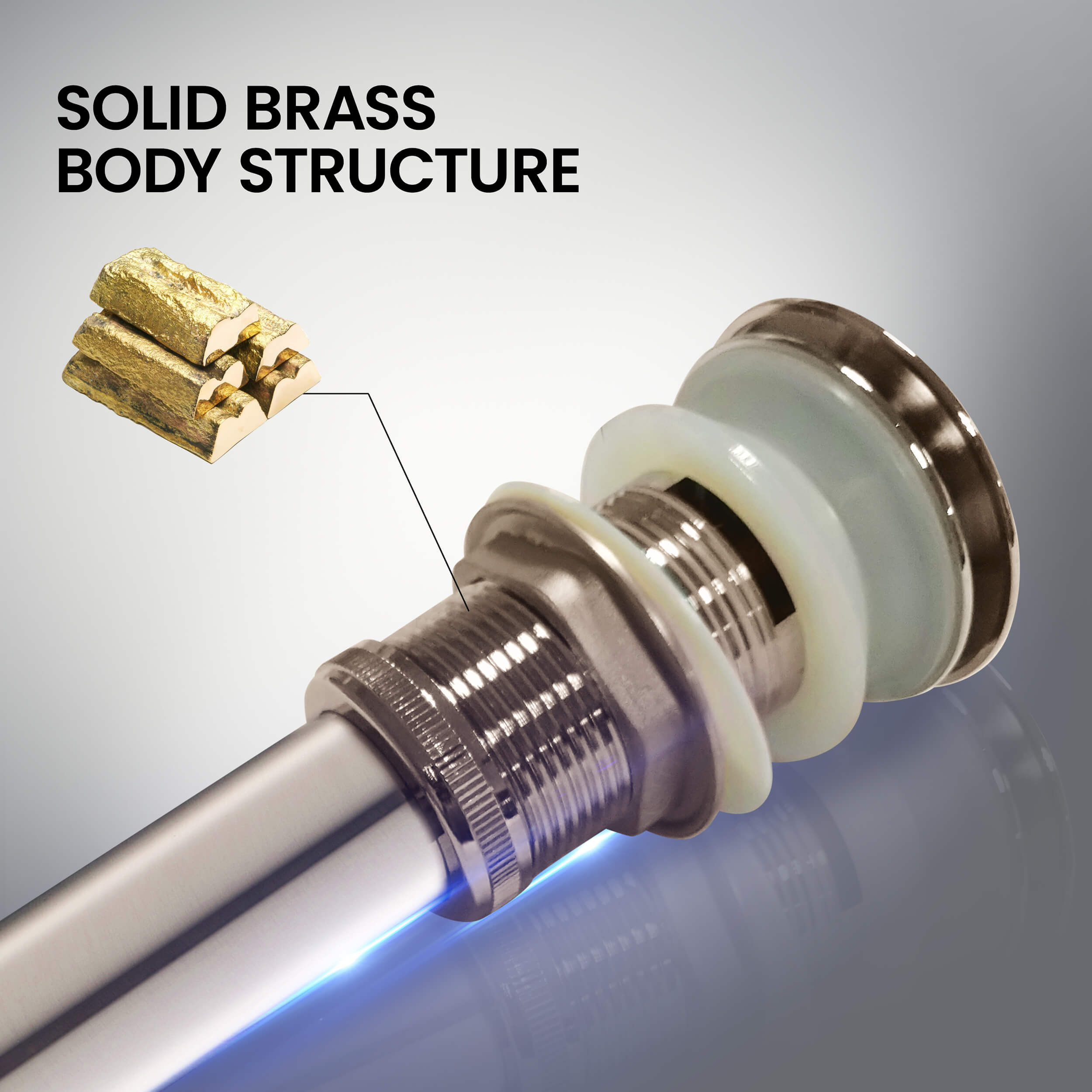 Pop Up Drain Stopper for Bathroom with Overflow KPW102