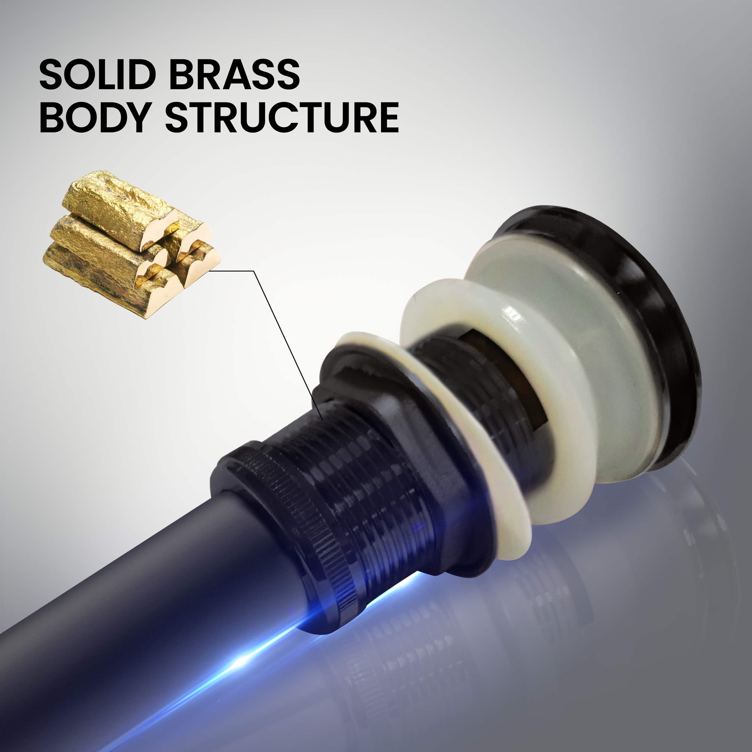 Pop Up Drain Stopper for Bathroom with Overflow KPW102