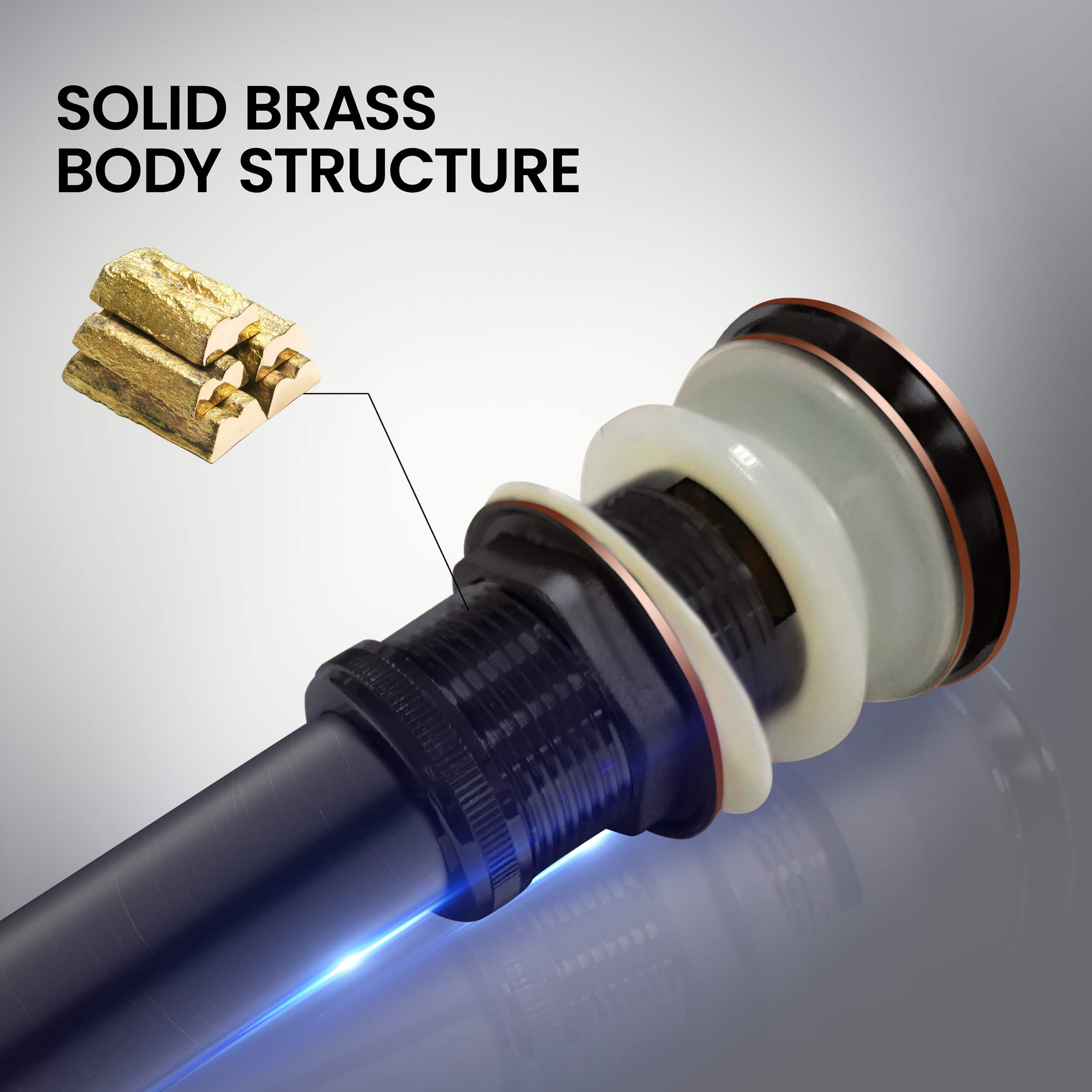 Pop Up Drain Stopper for Bathroom with Overflow KPW102