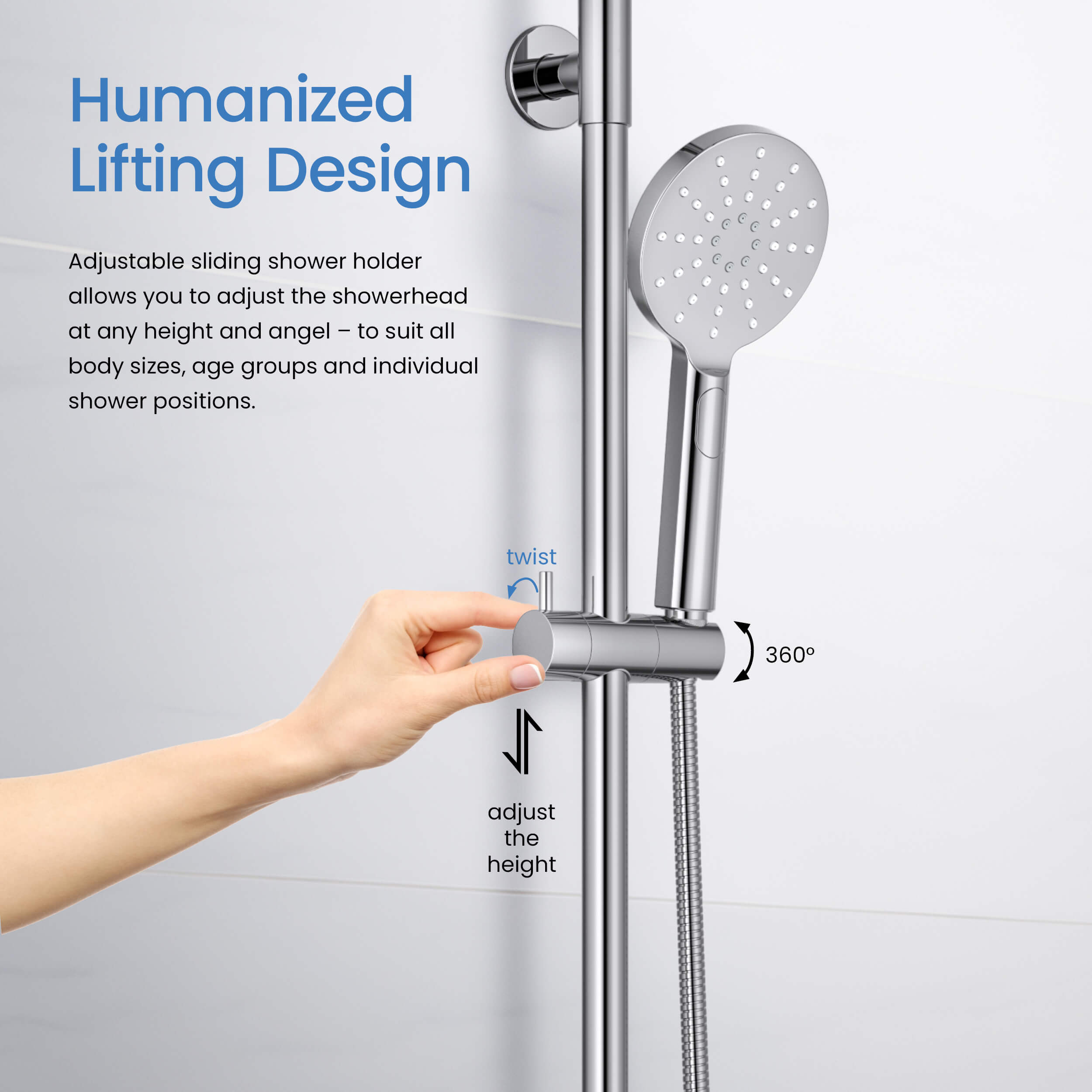 Circular Pressure Balanced 2-Function Shower Column with Rough In Valve KSC403