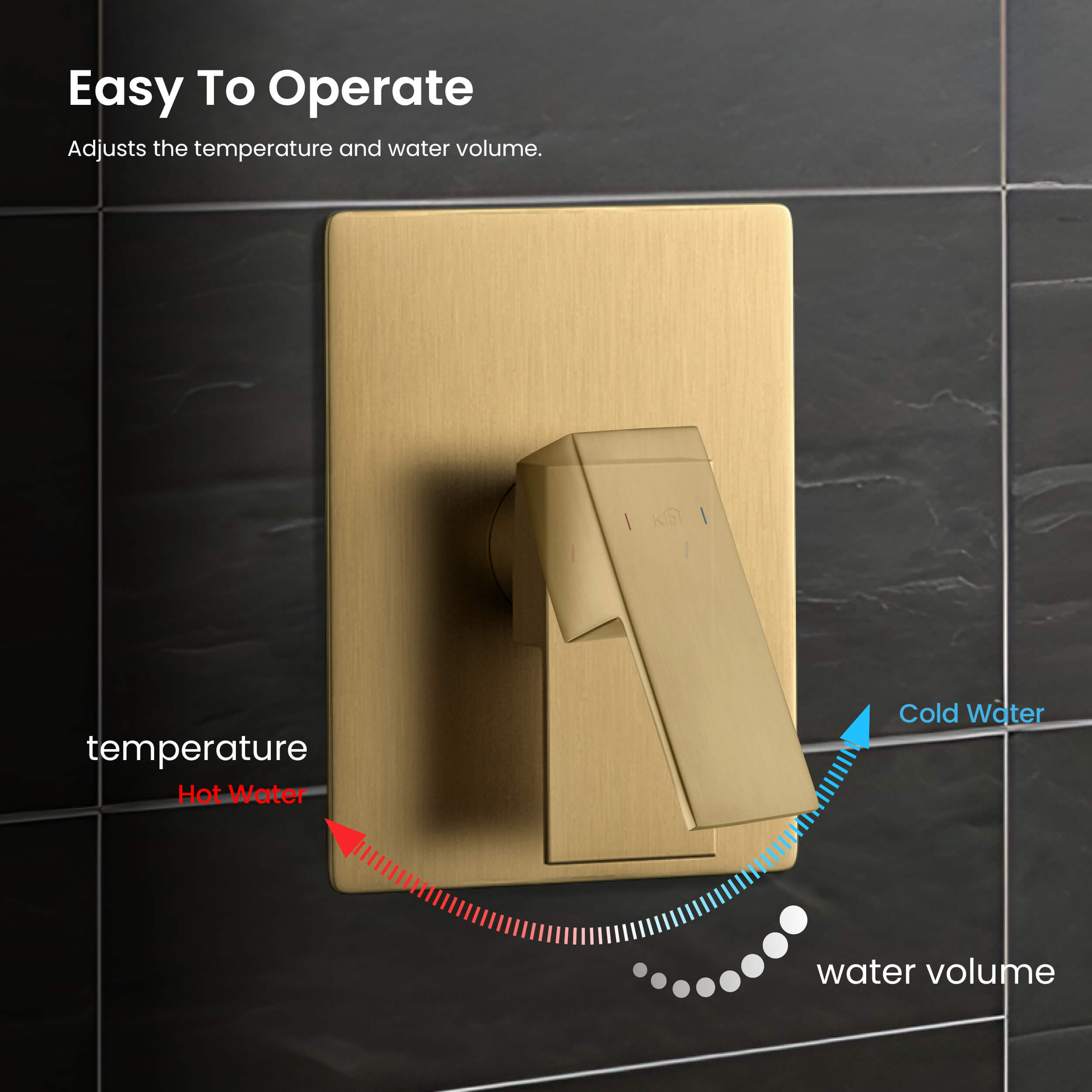 Cube Pressure Balanced 2-Function Shower Column with Rough In Valve KSC404