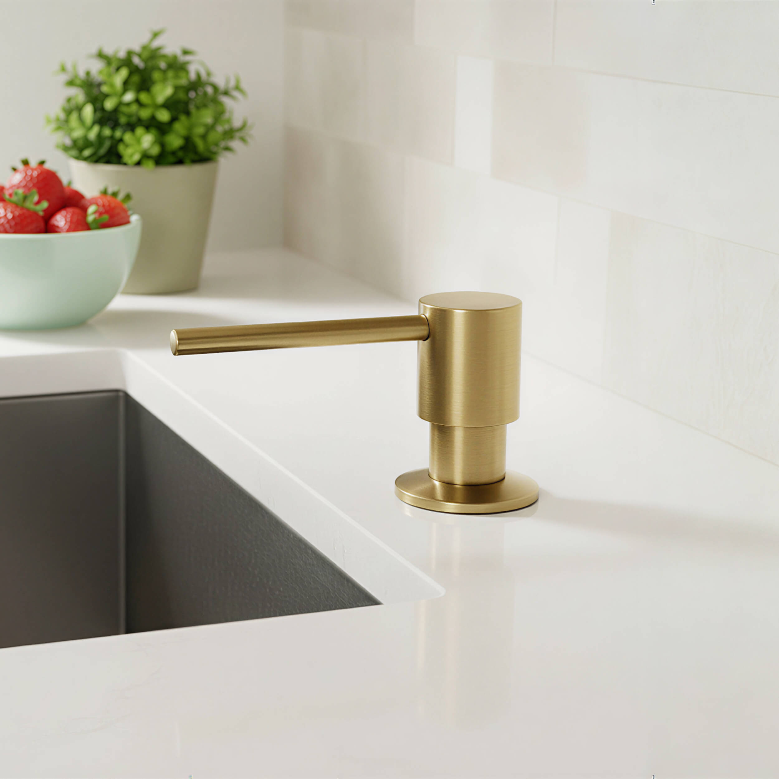 Kitchen Lead Free Solid Brass Construction Soap Dispenser - KSD100