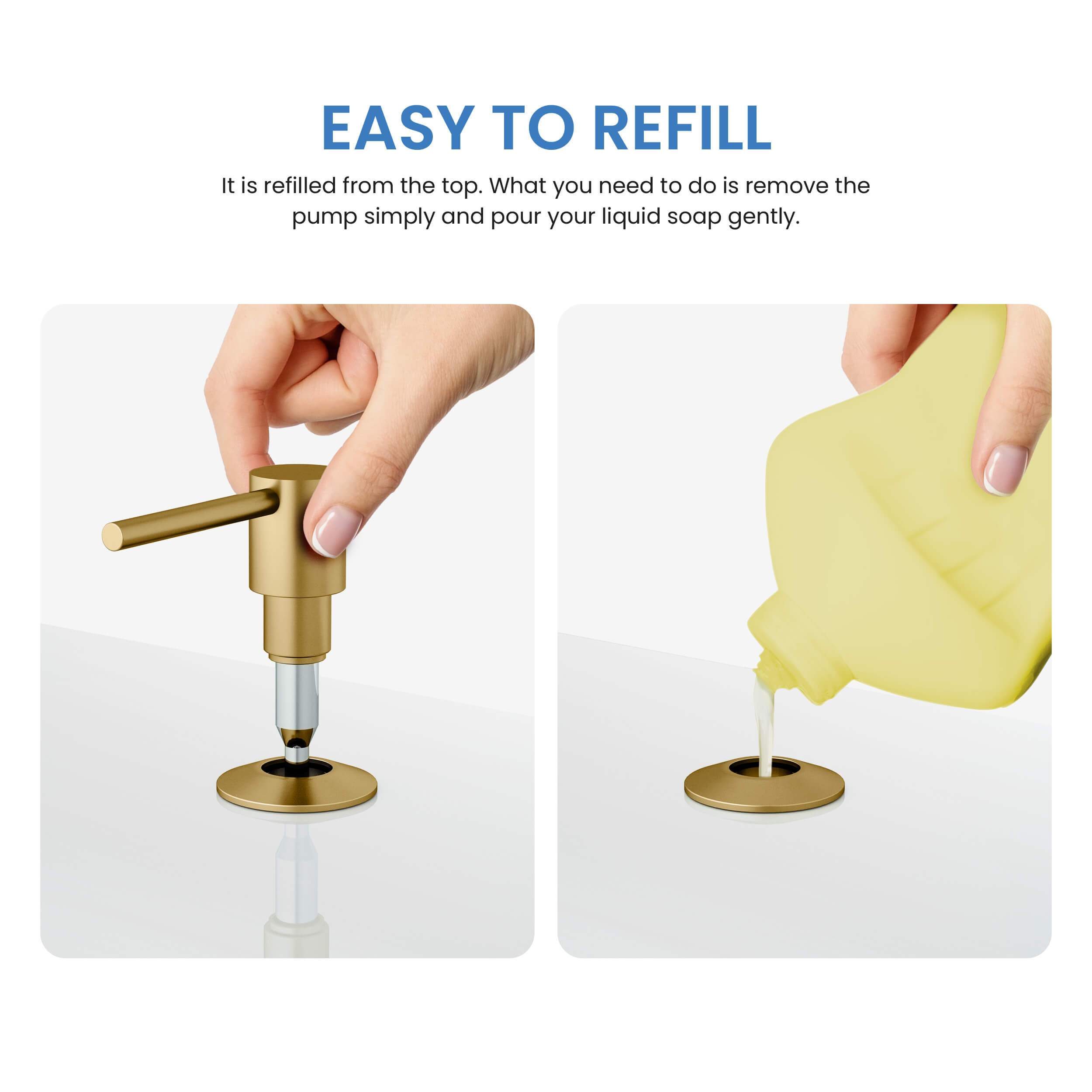 Kitchen Lead Free Solid Brass Construction Soap Dispenser - KSD100