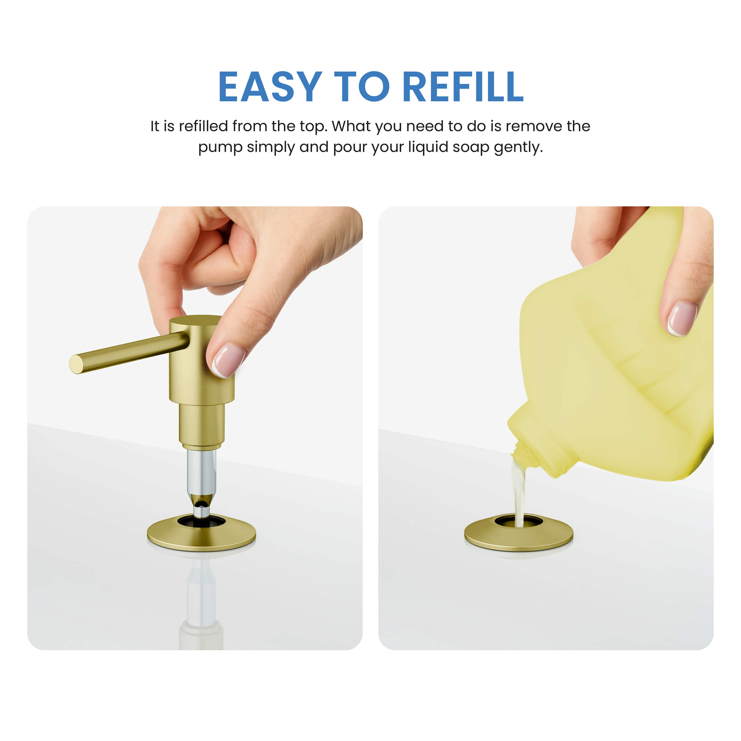 Kitchen Lead Free Solid Brass Construction Soap Dispenser - KSD100