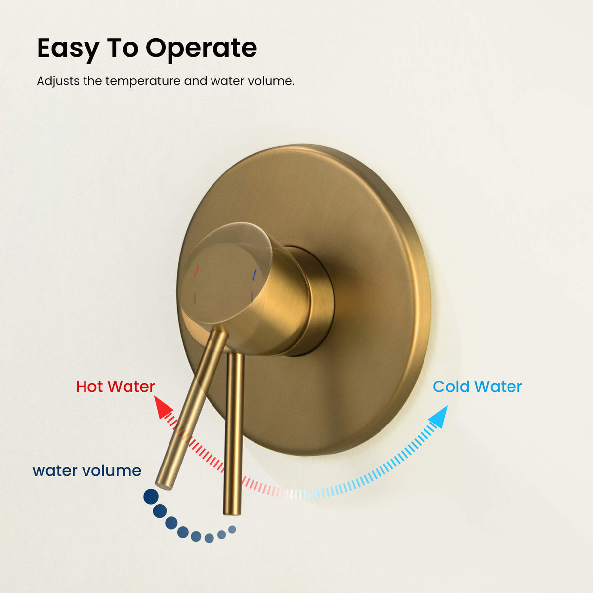 Circular Single Function Pressure Balanced Complete Shower Faucet Set - KSF4015