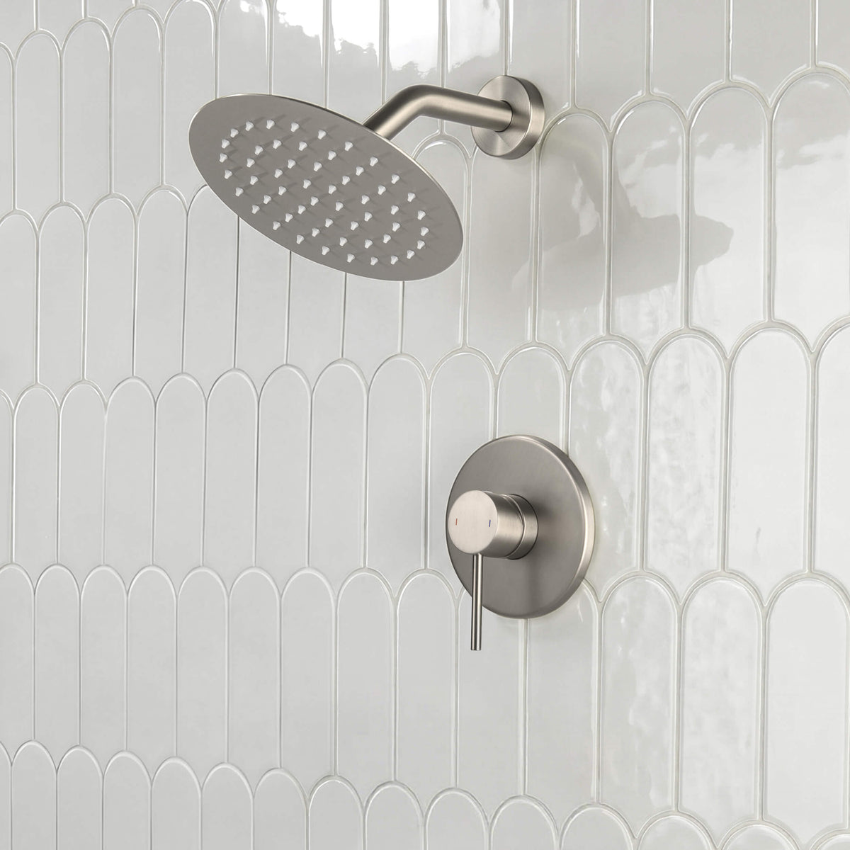 Circular Single Function Pressure Balanced Complete Shower Faucet Set - KSF4015