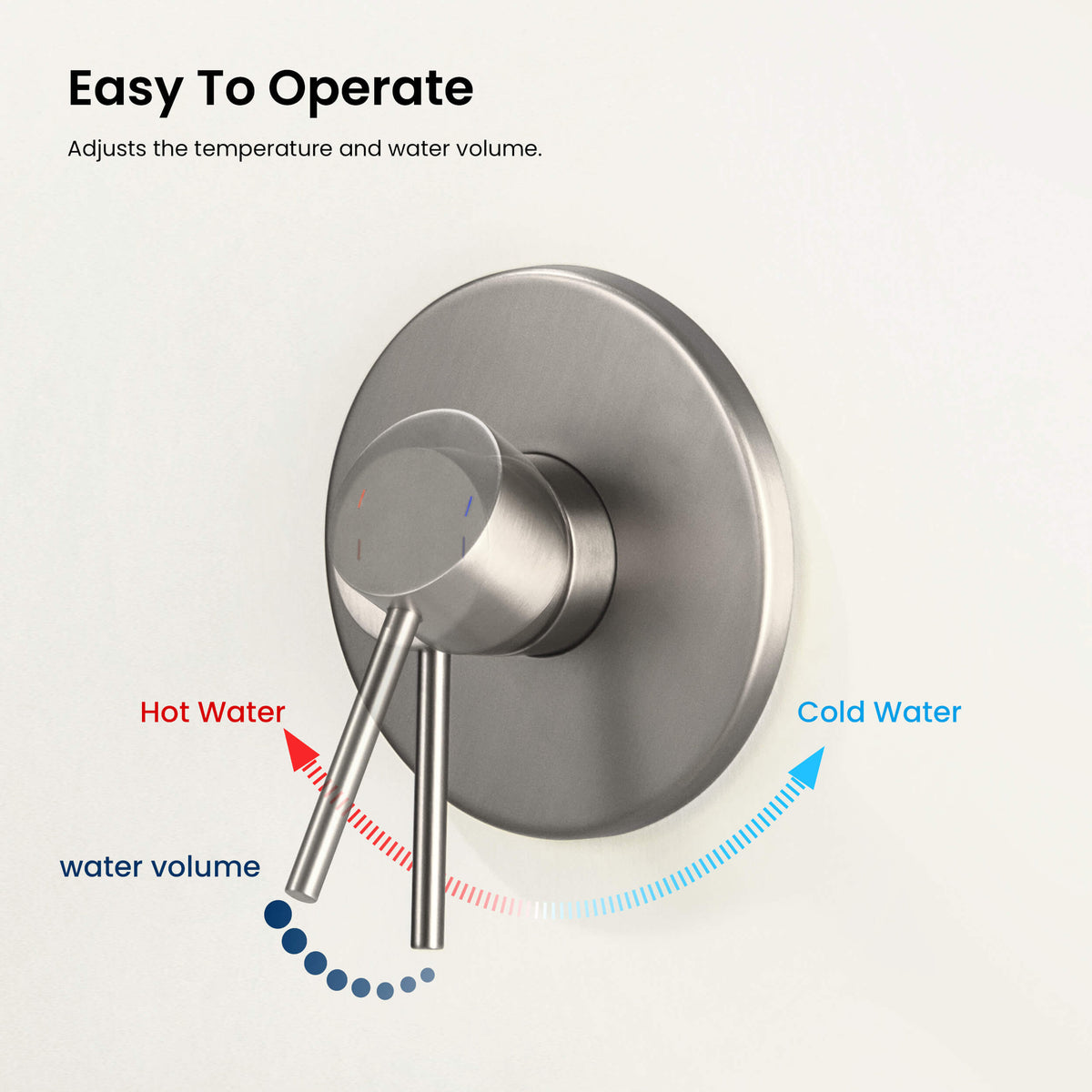 Circular Single Function Pressure Balanced Complete Shower Faucet Set - KSF4015