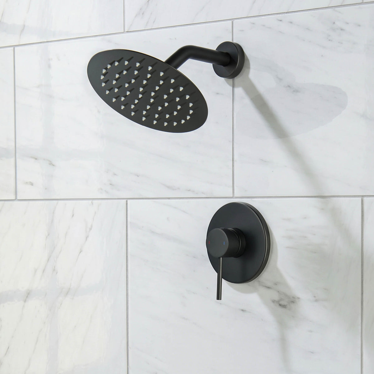 Circular Single Function Pressure Balanced Complete Shower Faucet Set - KSF4015