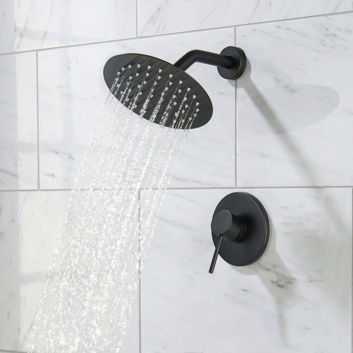 Circular Single Function Pressure Balanced Complete Shower Faucet Set - KSF4015
