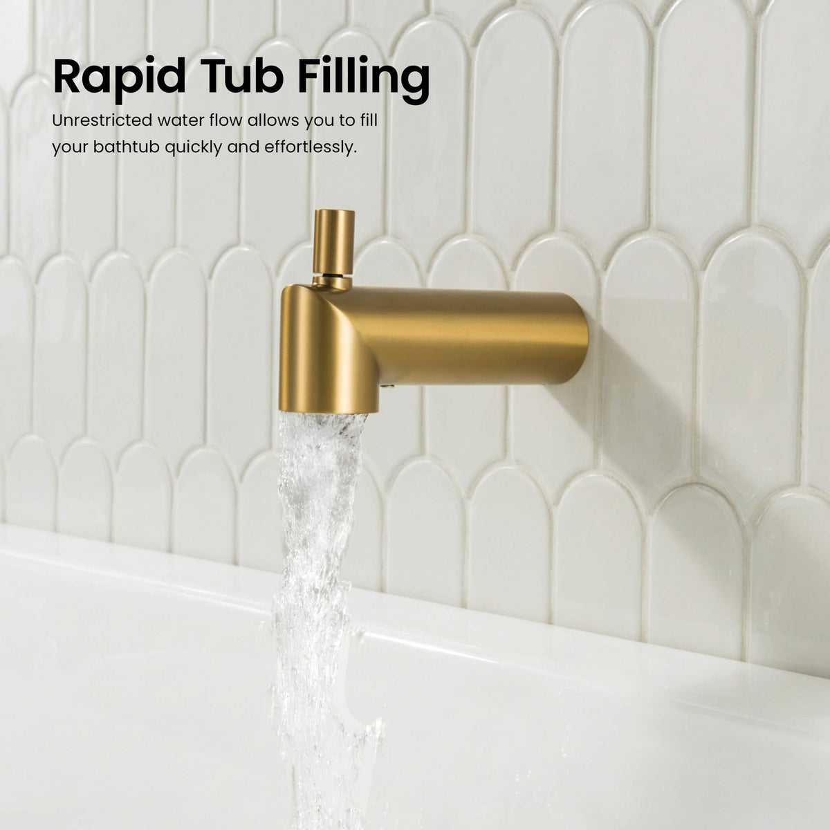 Circular Single Function Pressure Balanced Complete Shower Faucet Set with Tub Spout - KSF4016