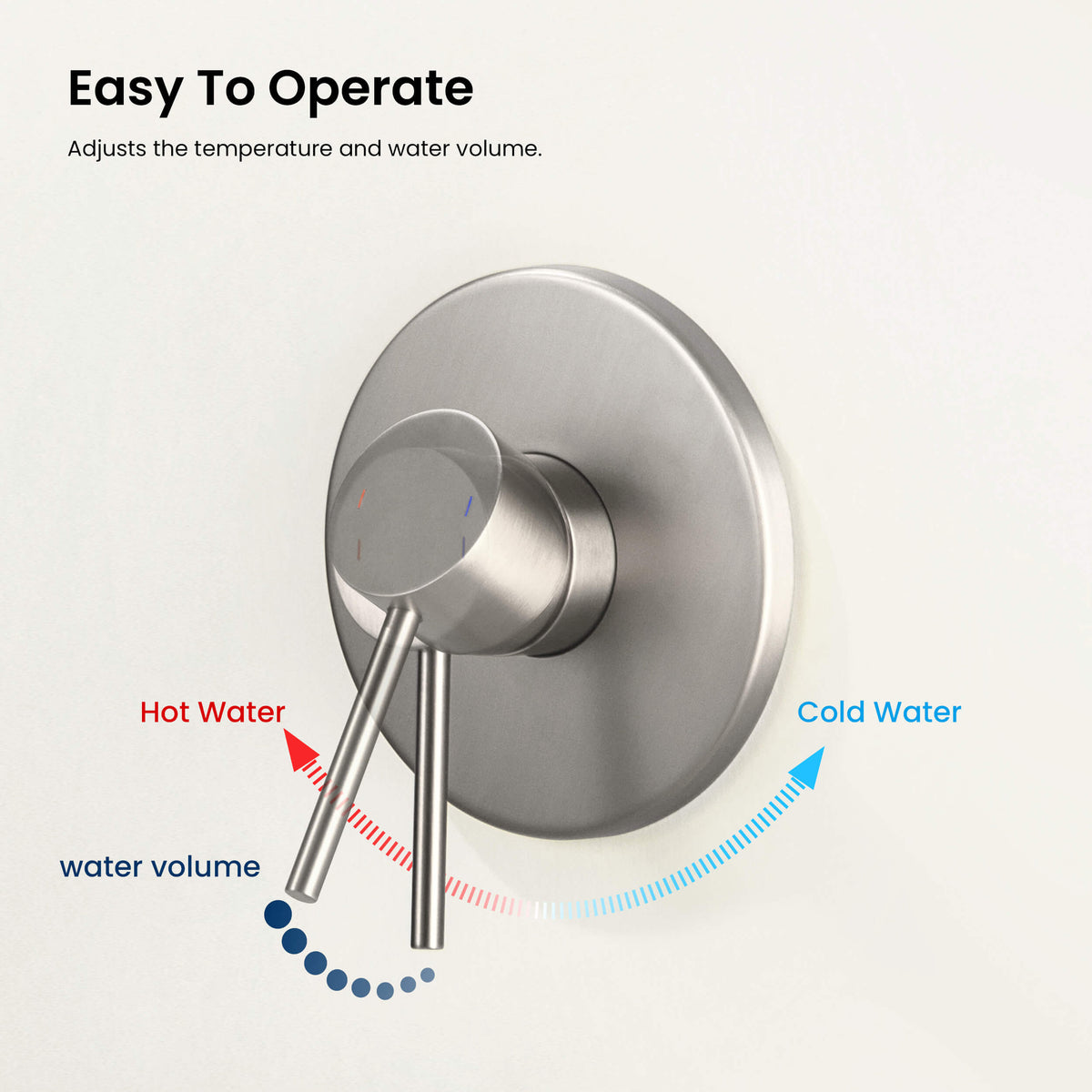 Circular Single Function Pressure Balanced Complete Shower Faucet Set with Tub Spout - KSF4016