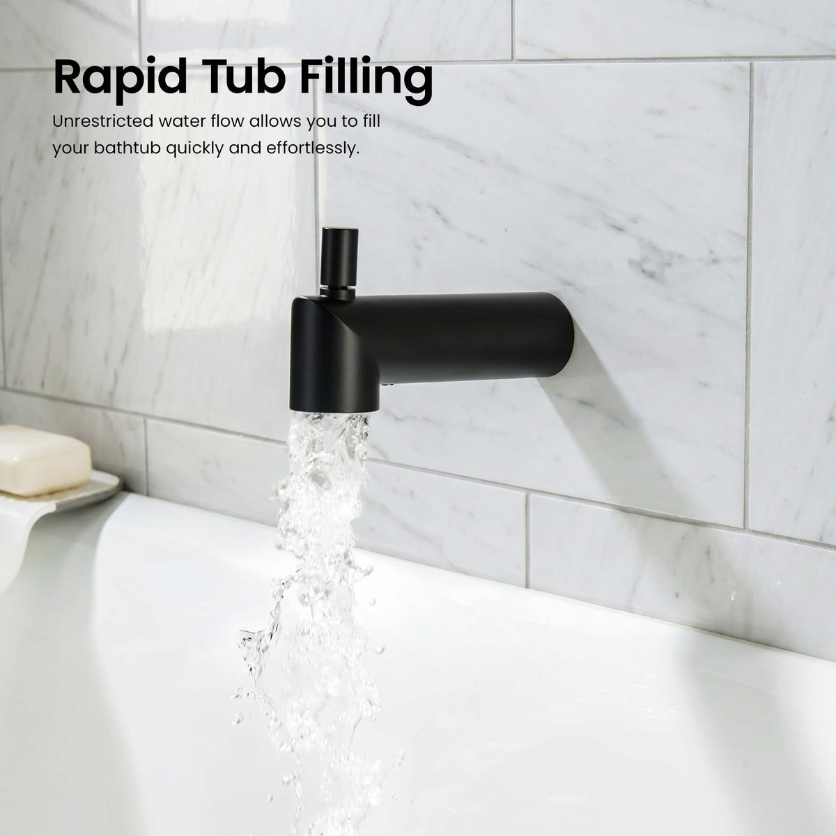Circular Single Function Pressure Balanced Complete Shower Faucet Set with Tub Spout - KSF4016
