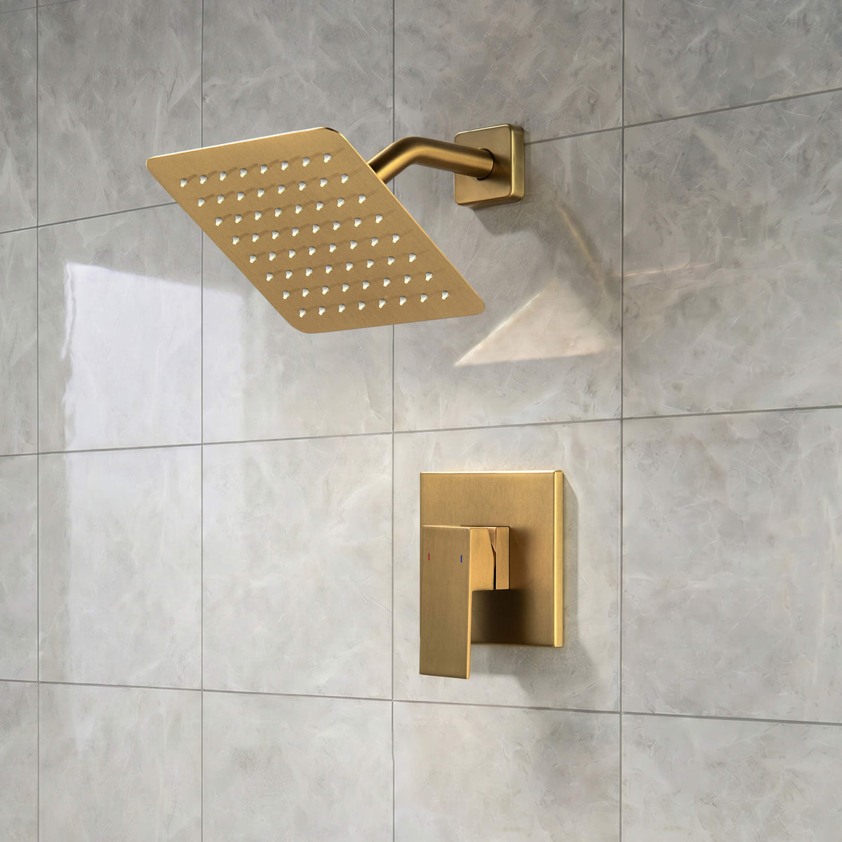 Cube Single Function Pressure Balanced Complete Shower Faucet Set - KSF4017