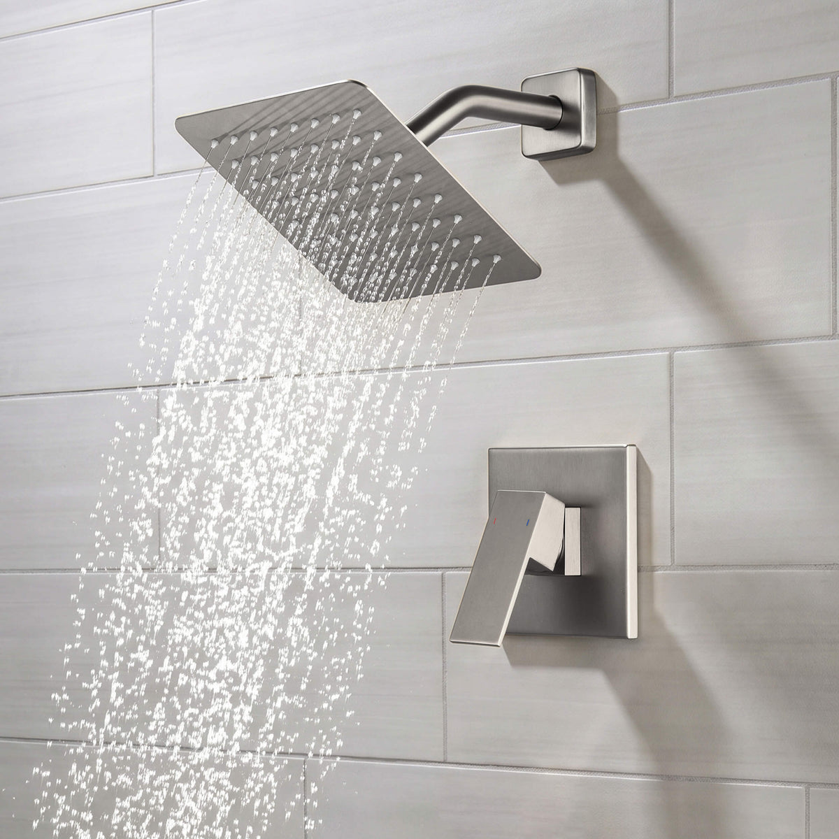 Cube Single Function Pressure Balanced Complete Shower Faucet Set - KSF4017