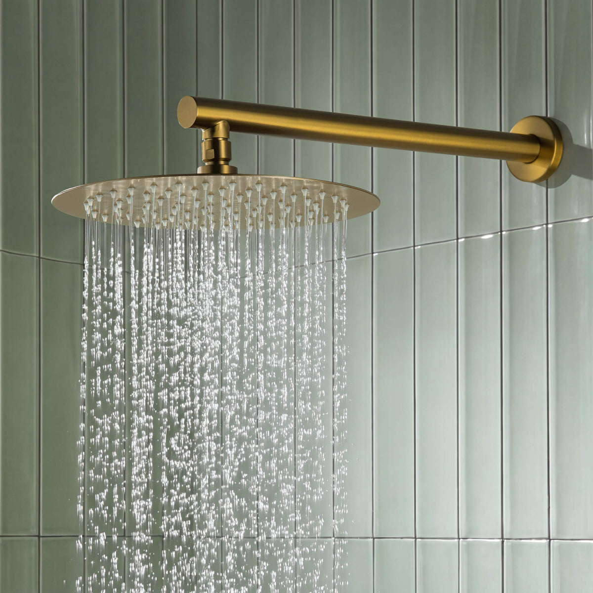 Circular 2-Function Pressure Balanced Complete Shower Faucet Set with Slide Bar - KSF4019