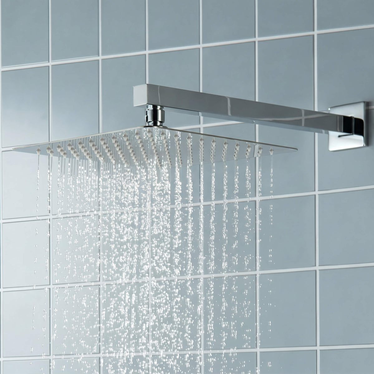 Cube 2-Function Pressure Balanced Complete Shower Faucet Set with Slide Bar - KSF4020