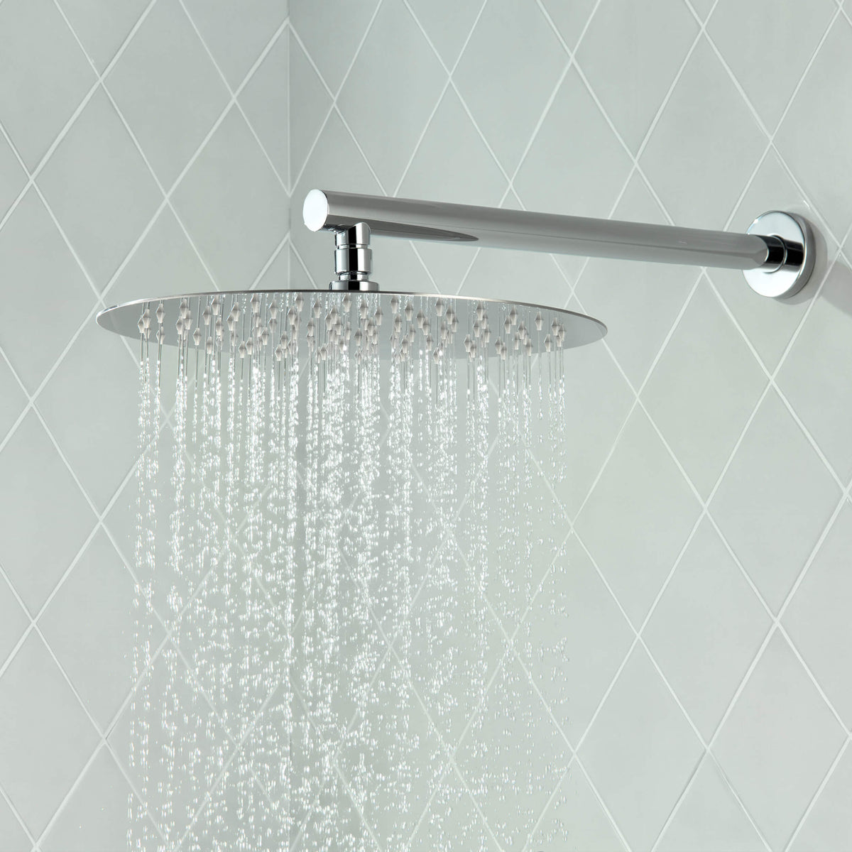 Circular 3-Function Thermostatic Complete Shower Faucet Set with Wall-Mount Rainshower, Handheld Shower, and Body Jets - KSF4025