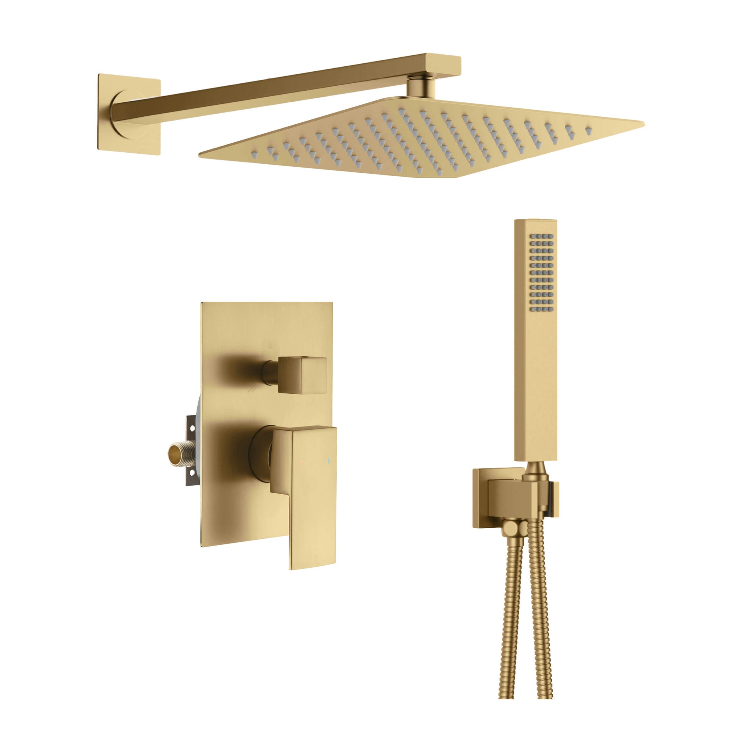 Cube Pressure Balanced 2-Function Shower System with Rough-In Valve KSF405