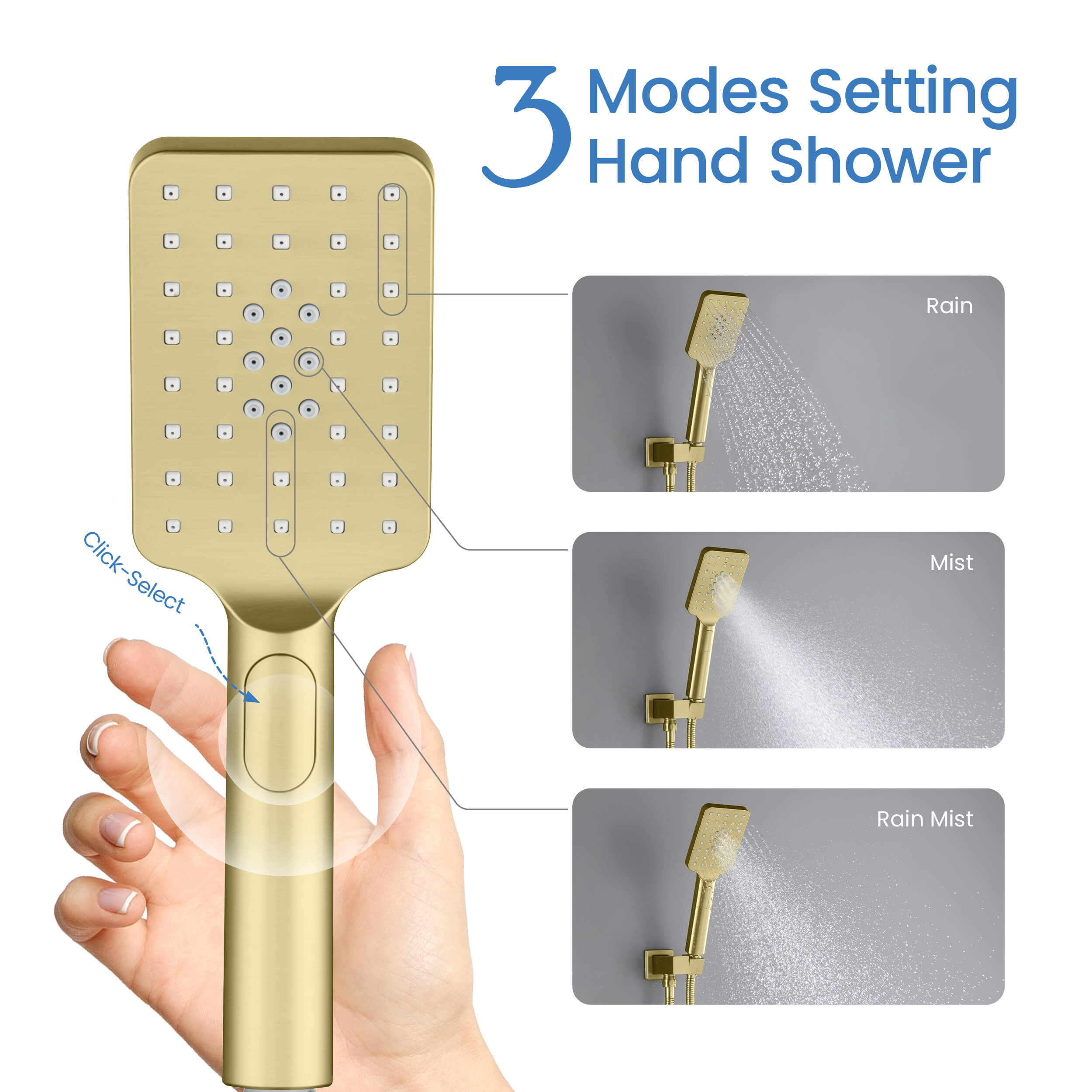 Cube Pressure Balanced 2-Function Shower System with Rough-In Valve KSF405